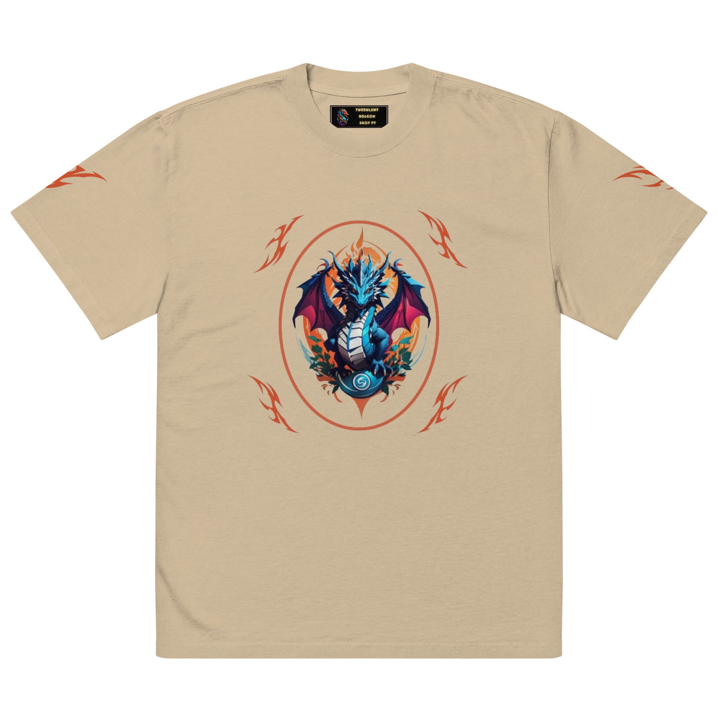 Camiseta desbotada tamanho grande