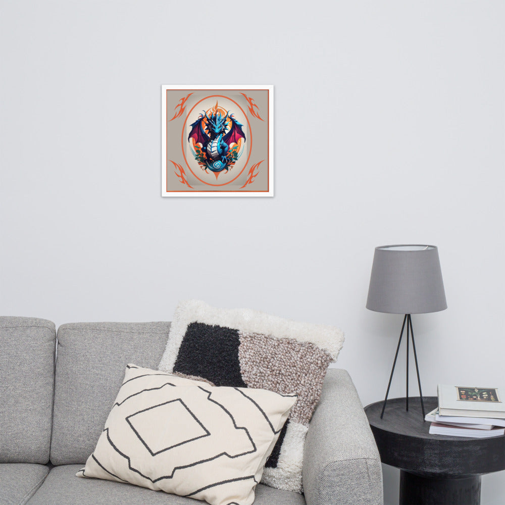 Pôster de papel de foto com moldura