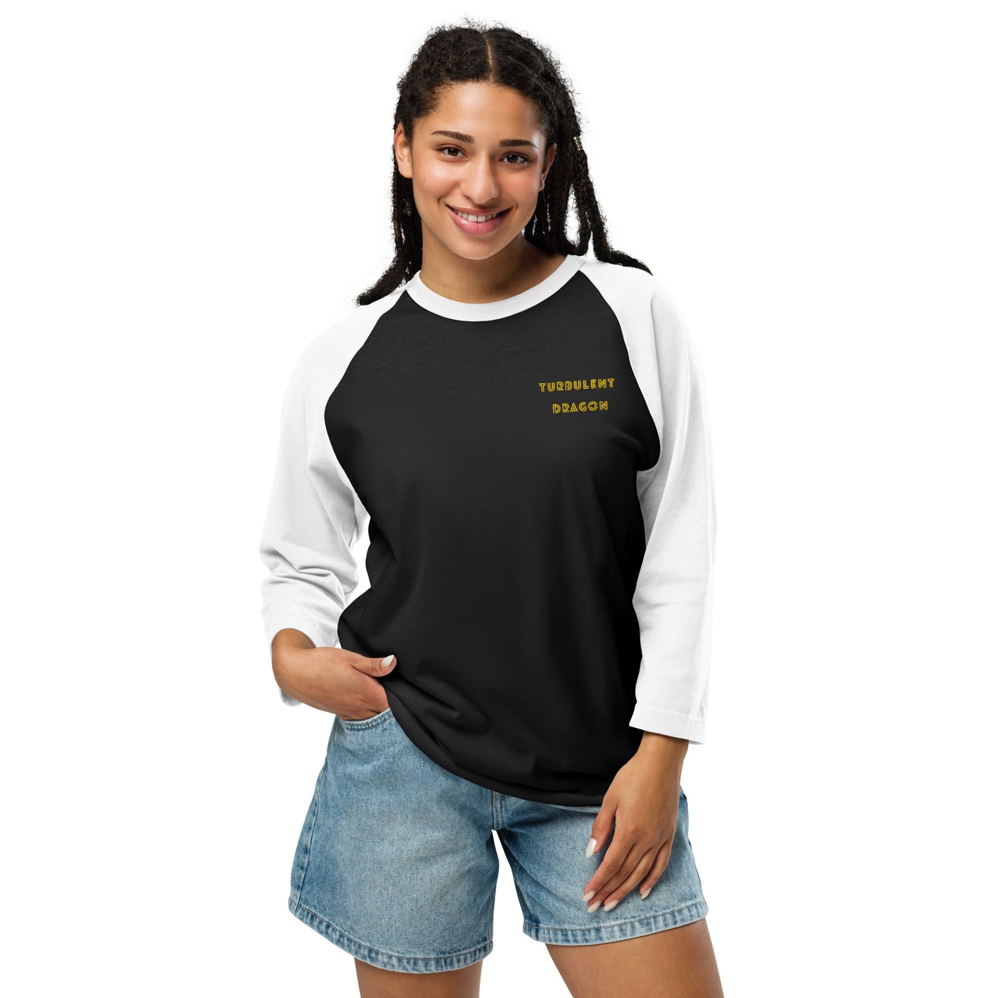 Camisa raglan com manga 3/4