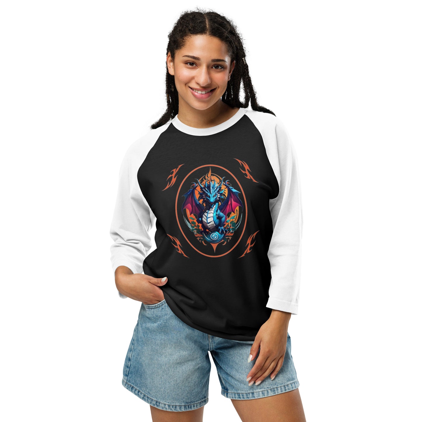 Camisa raglan com manga 3/4