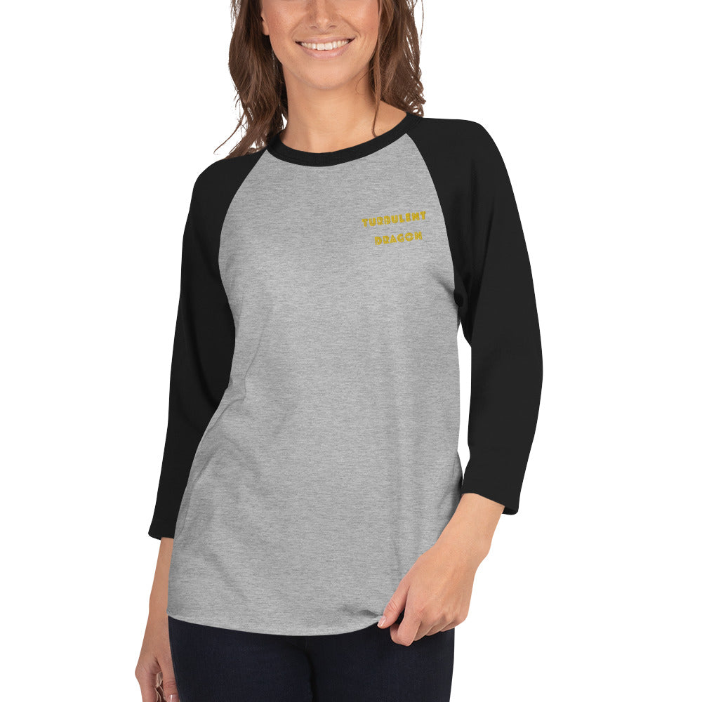 Camisa raglan com manga 3/4