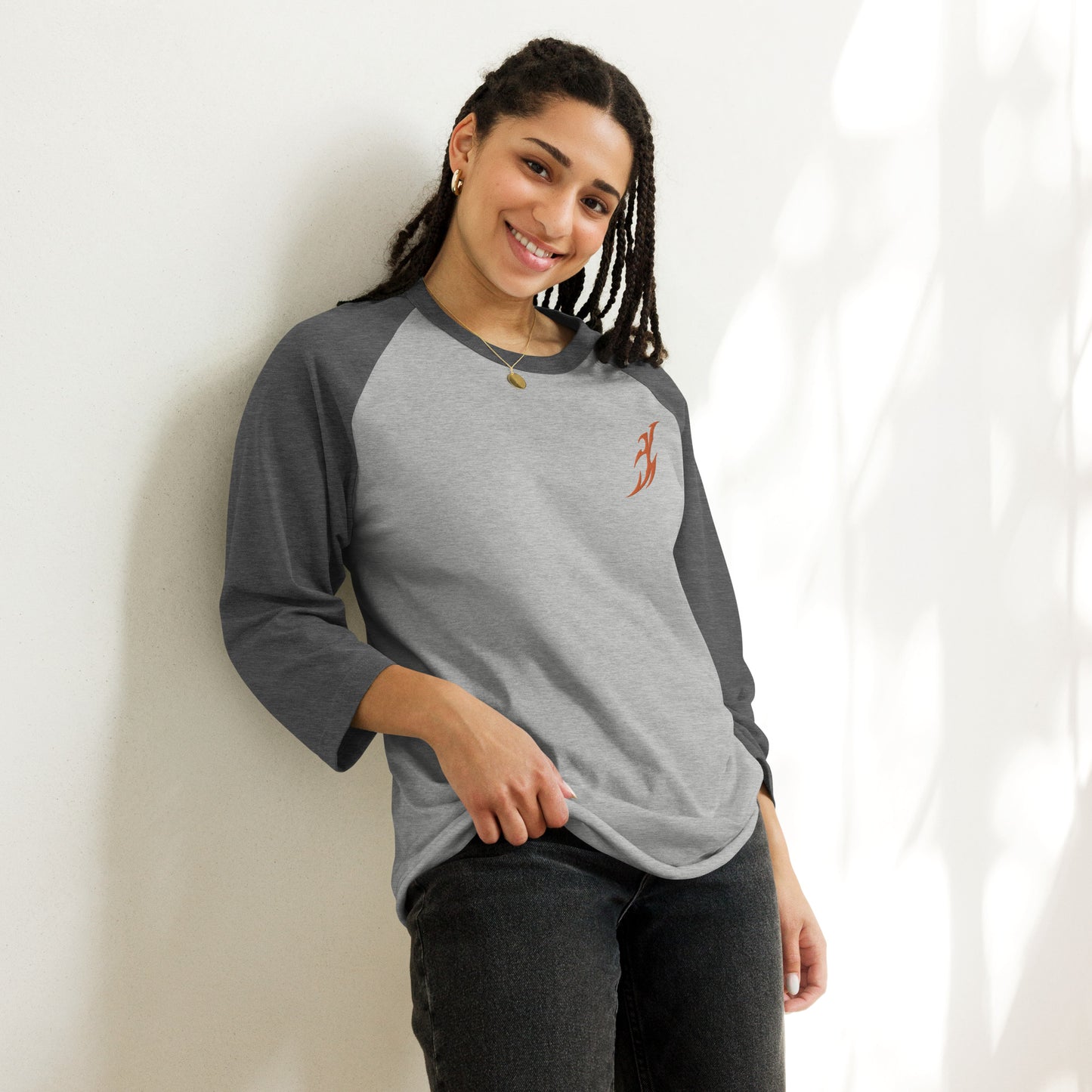 Camisa raglan com manga 3/4