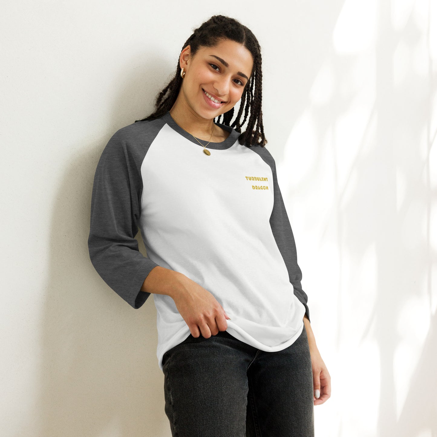 Camisa raglan com manga 3/4
