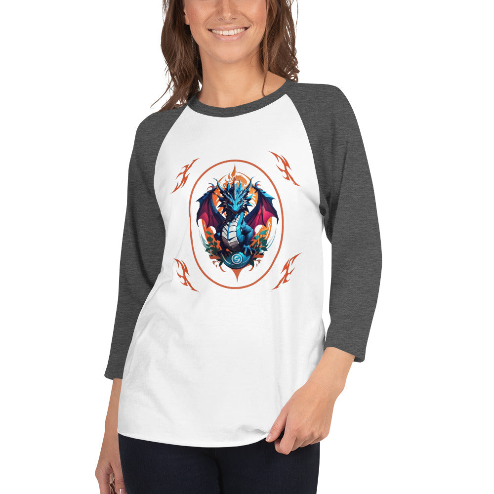 Camisa raglan com manga 3/4