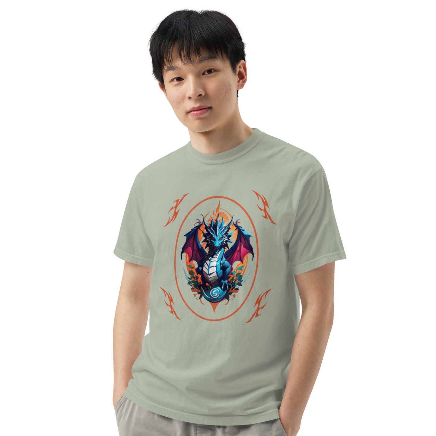 Camiseta grossa de tecido tingido unissex