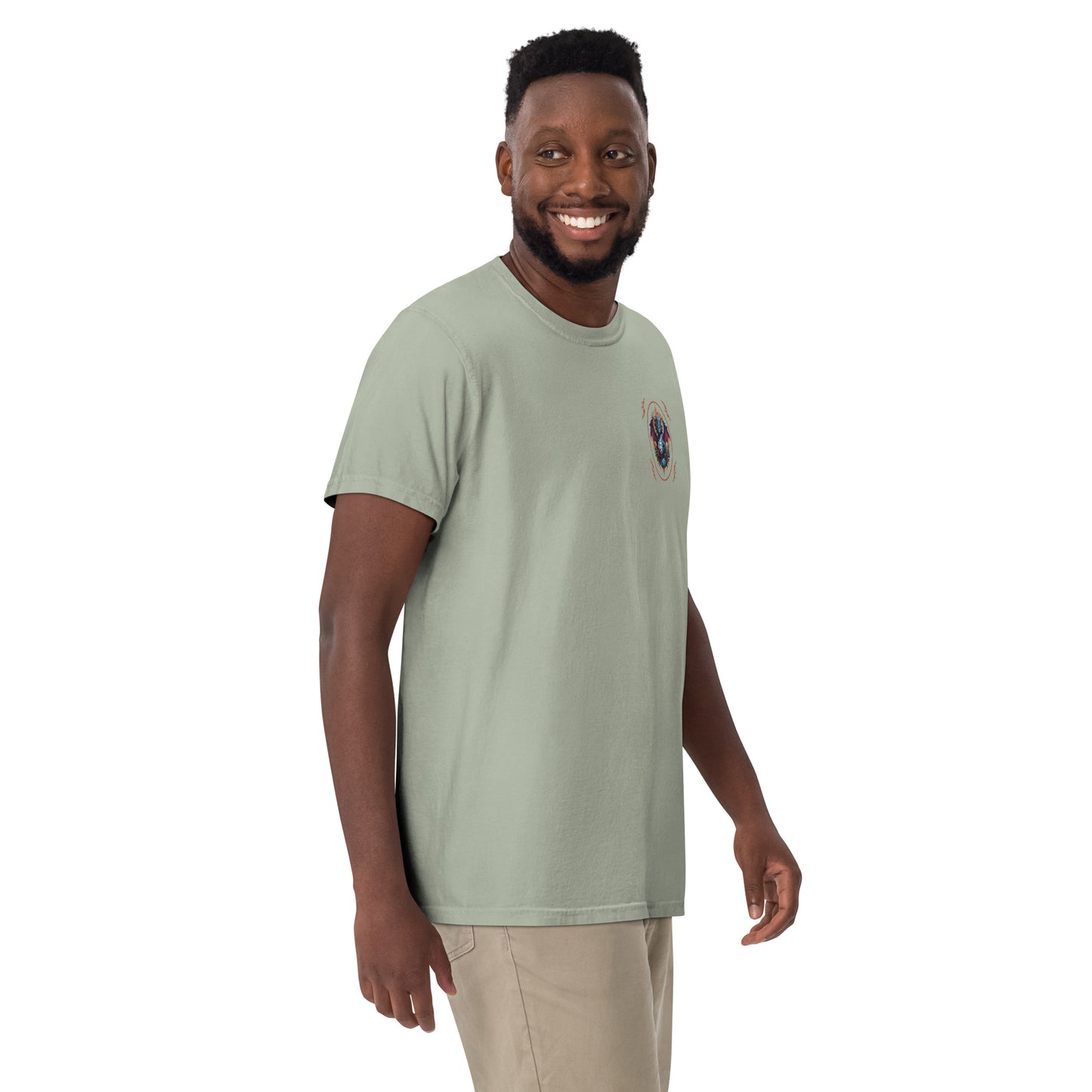 Camiseta grossa de tecido tingido unissex