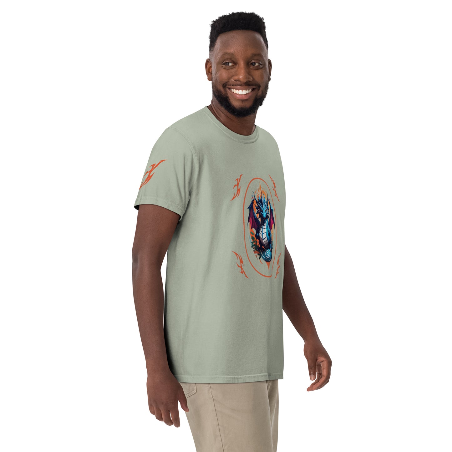 Camiseta grossa de tecido tingido unissex