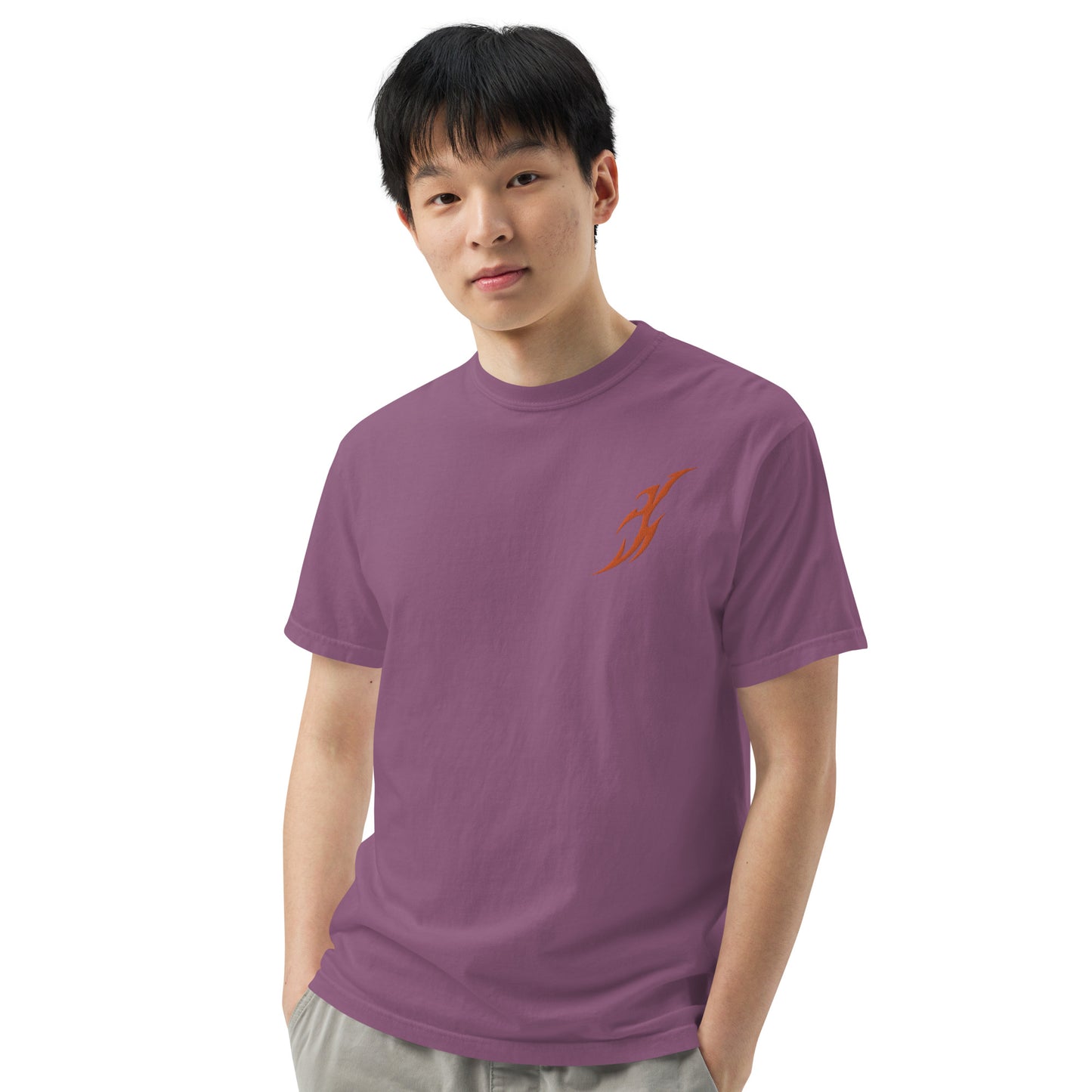 Camiseta grossa de tecido tingido unissex