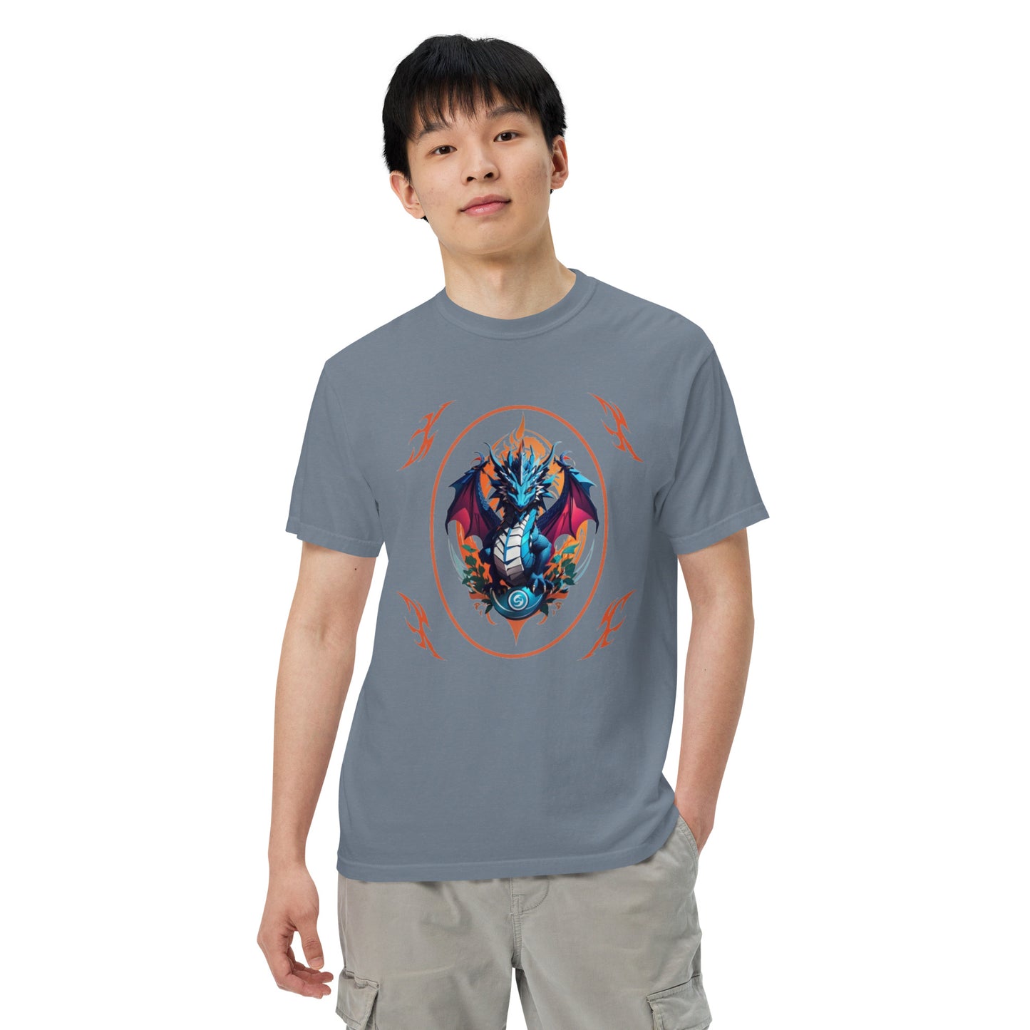 Camiseta grossa de tecido tingido unissex