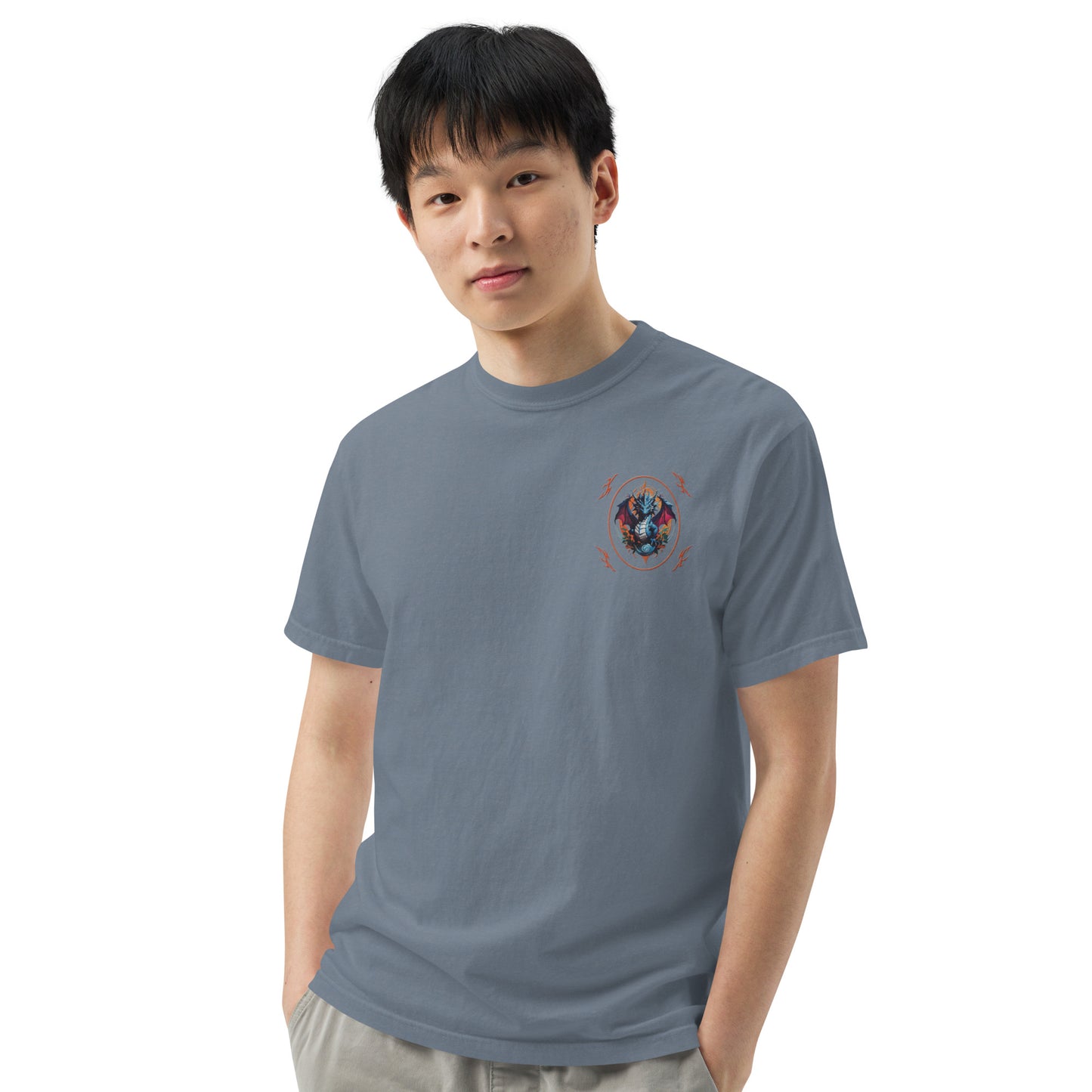 Camiseta grossa de tecido tingido unissex