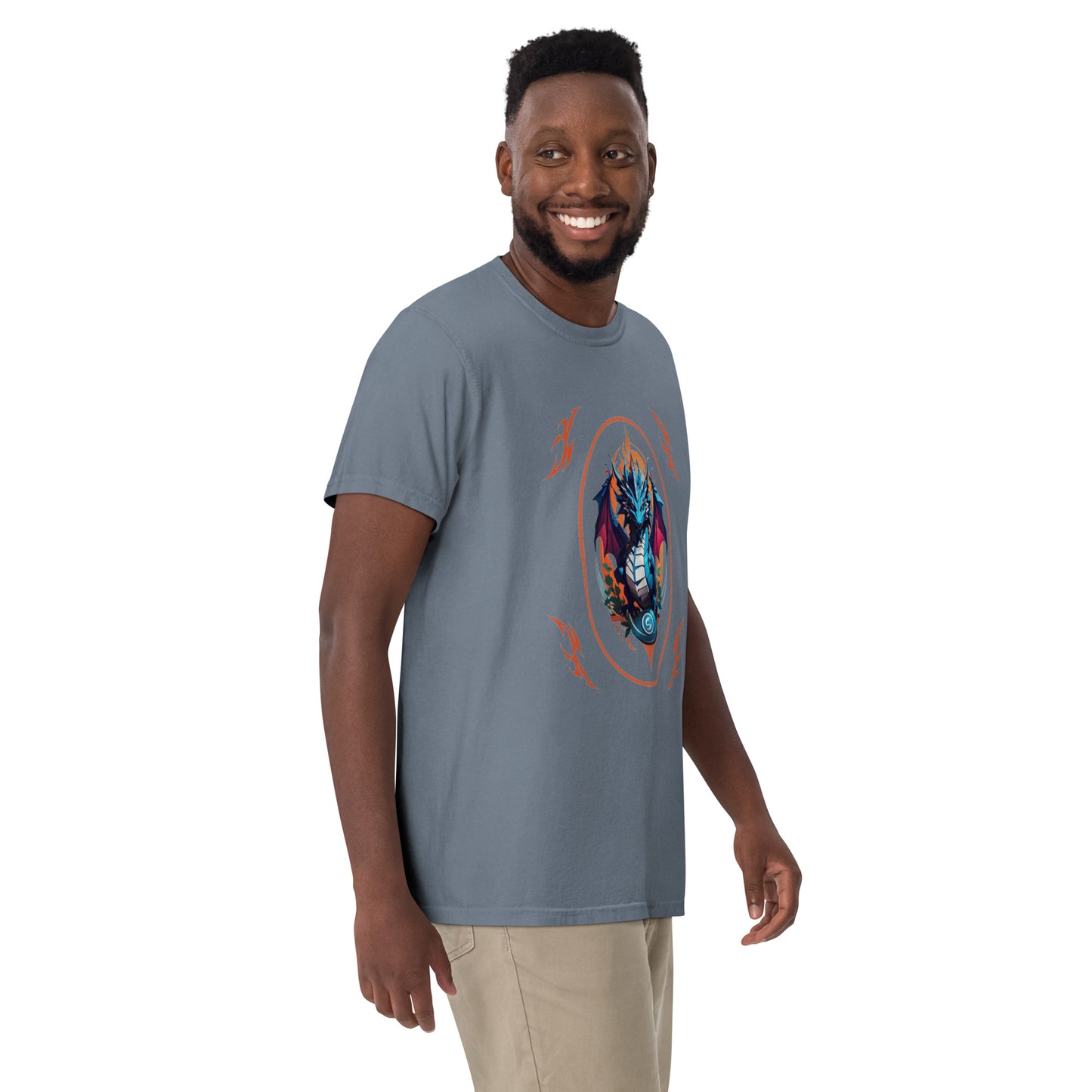 Camiseta grossa de tecido tingido unissex