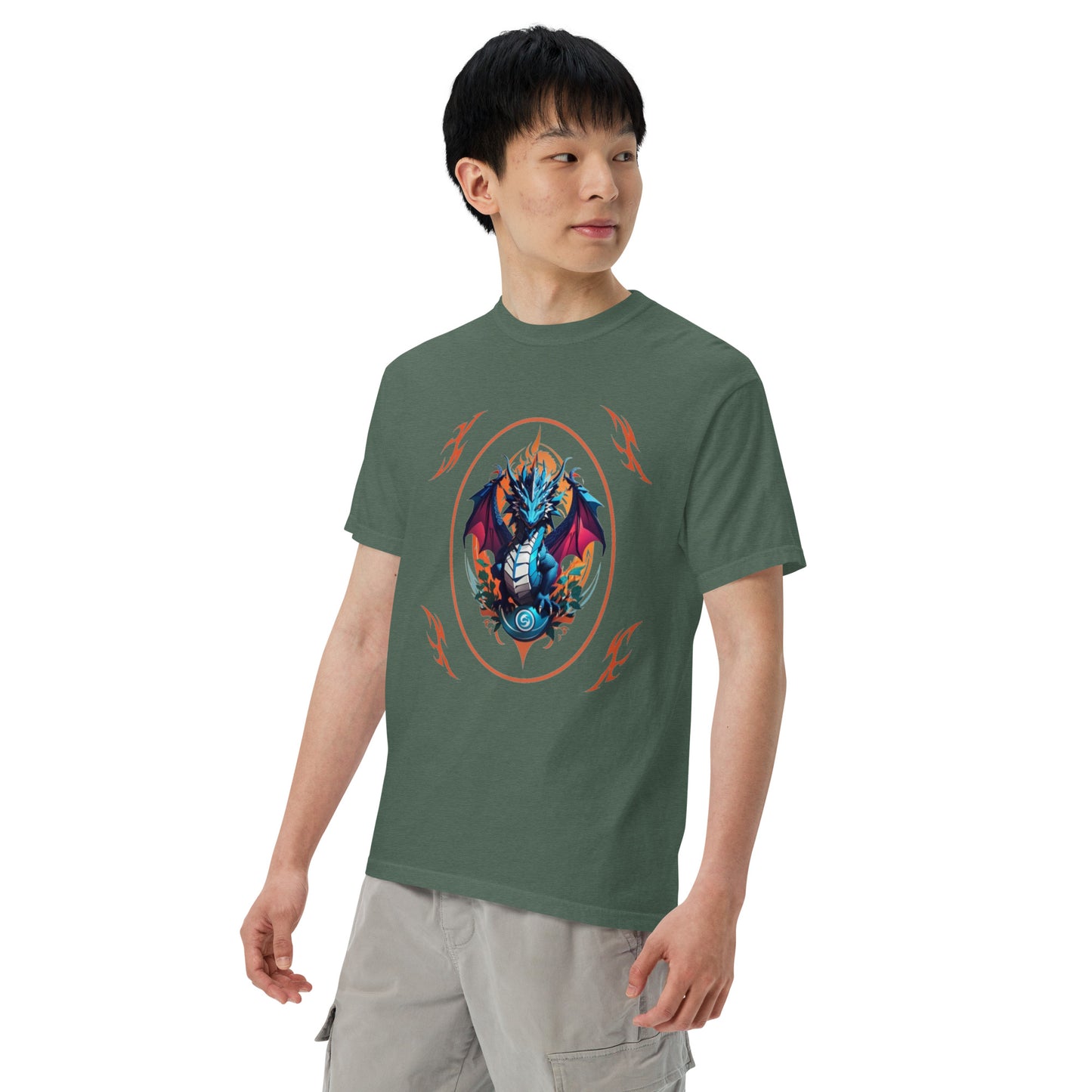 Camiseta grossa de tecido tingido unissex
