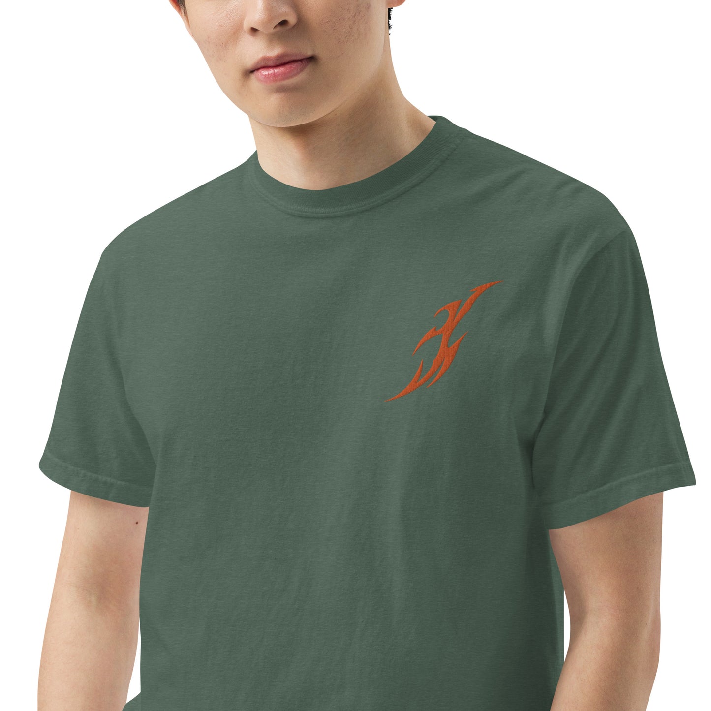 Camiseta grossa de tecido tingido unissex