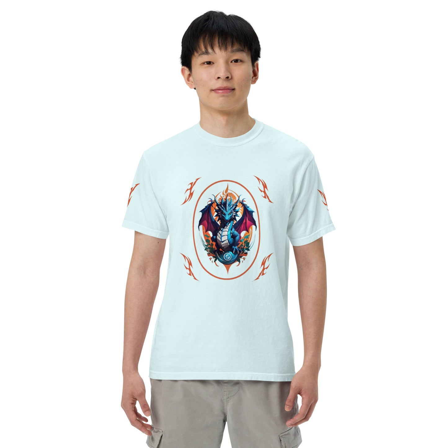 Camiseta grossa de tecido tingido unissex
