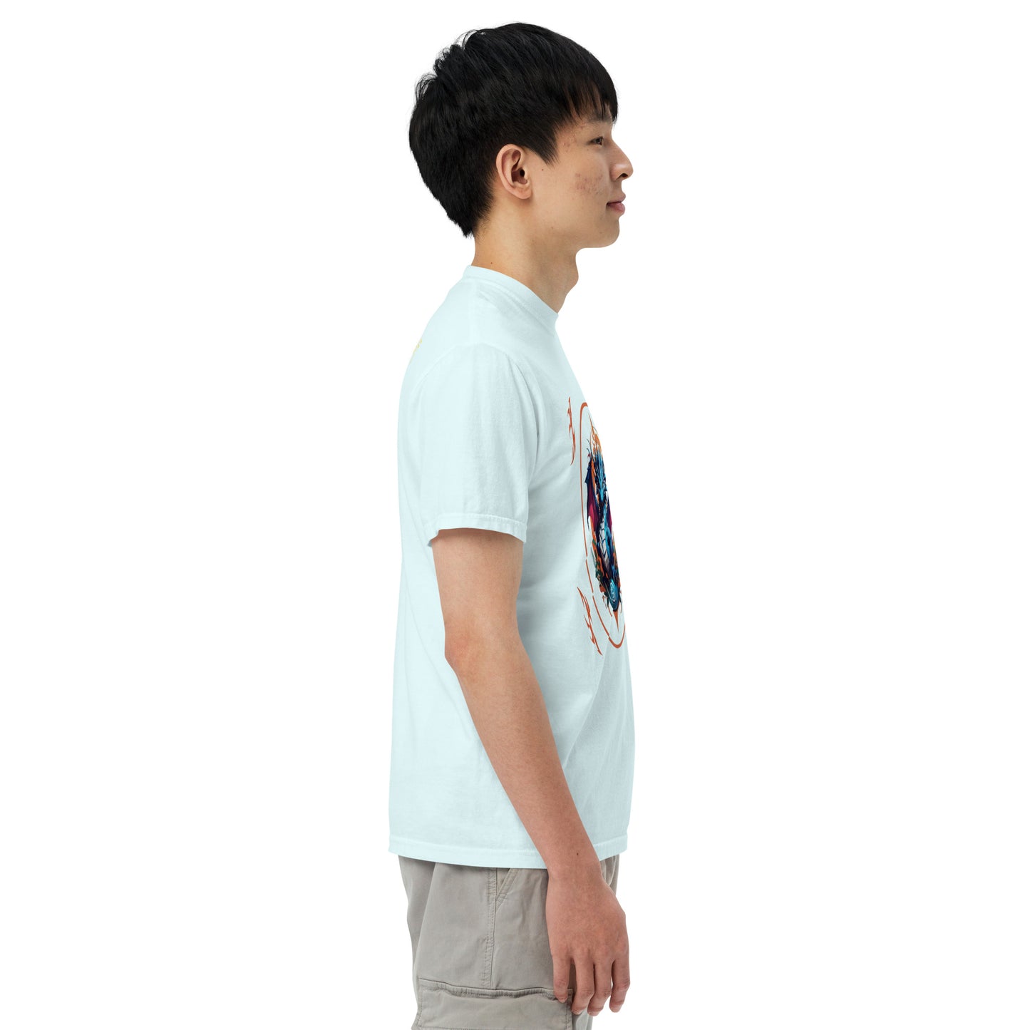 Camiseta grossa de tecido tingido unissex