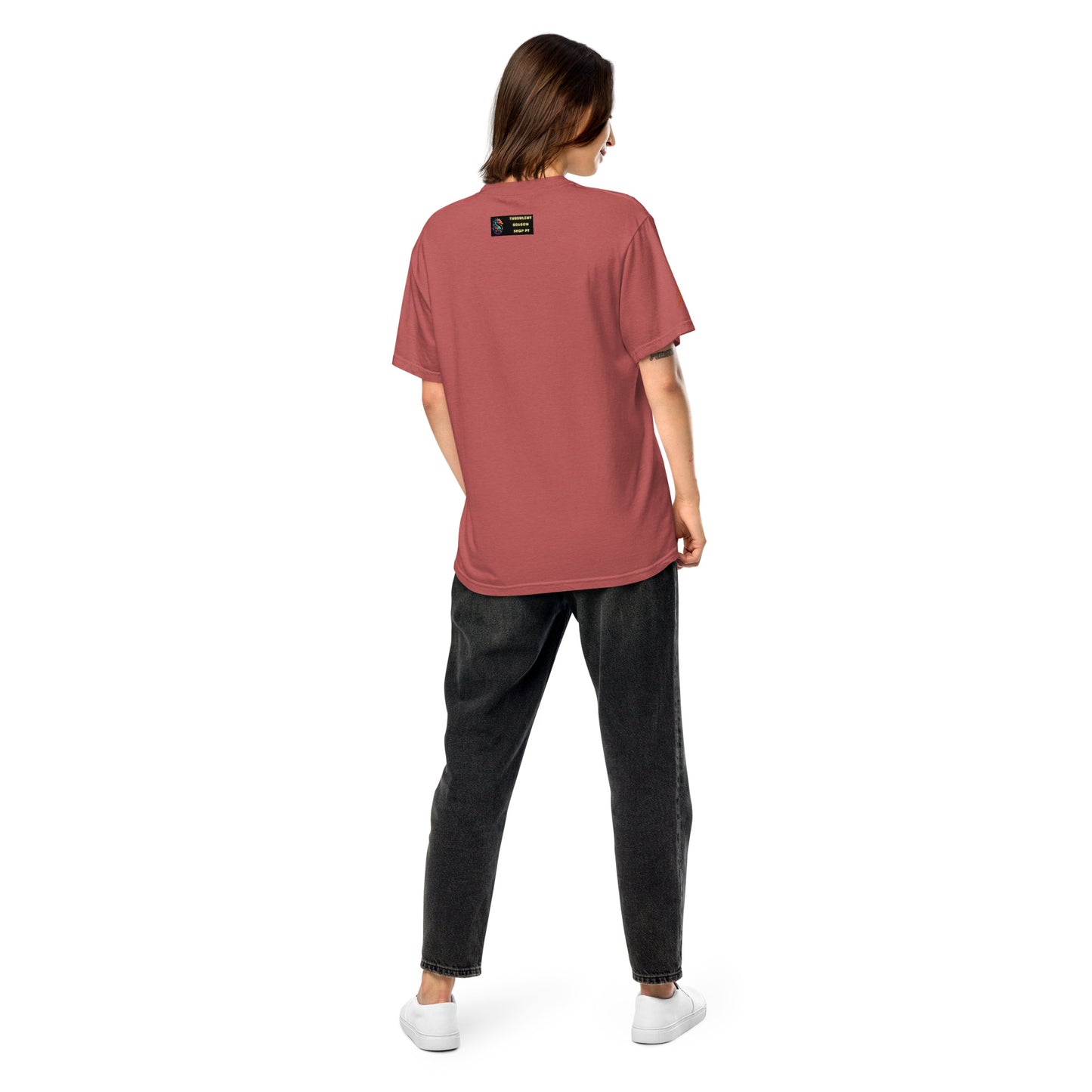 Camiseta grossa de tecido tingido unissex