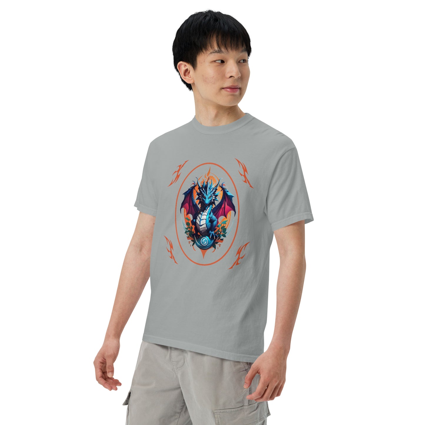 Camiseta grossa de tecido tingido unissex