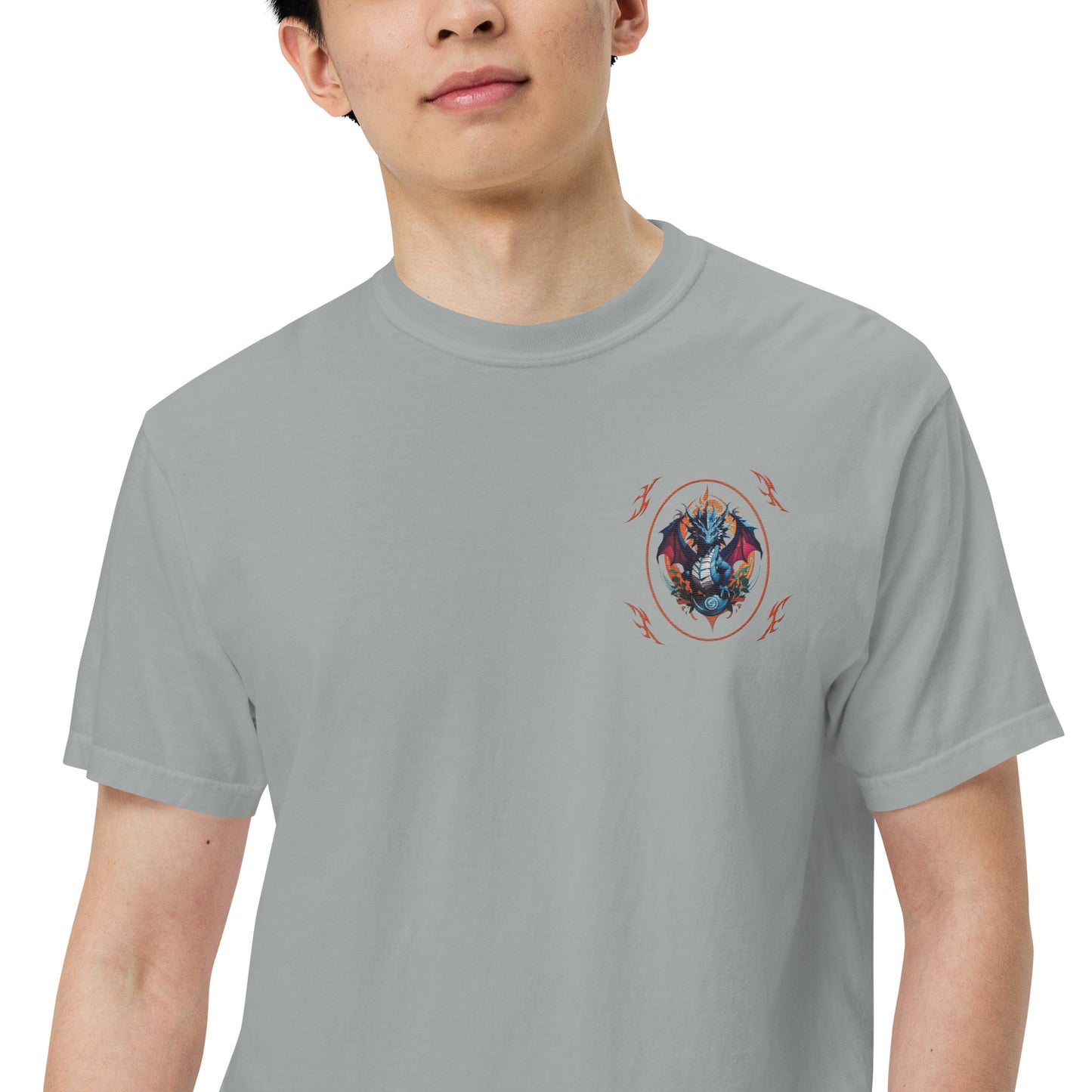 Camiseta grossa de tecido tingido unissex