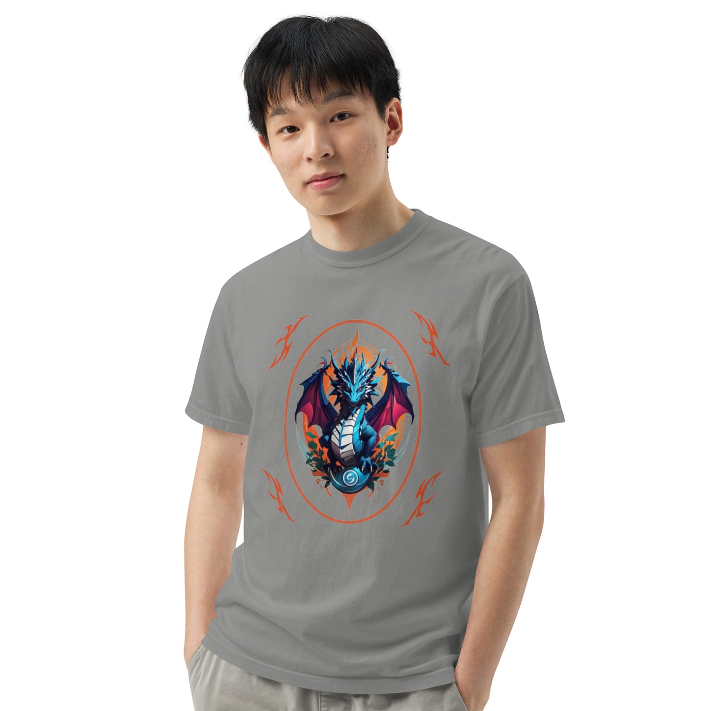 Camiseta grossa de tecido tingido unissex