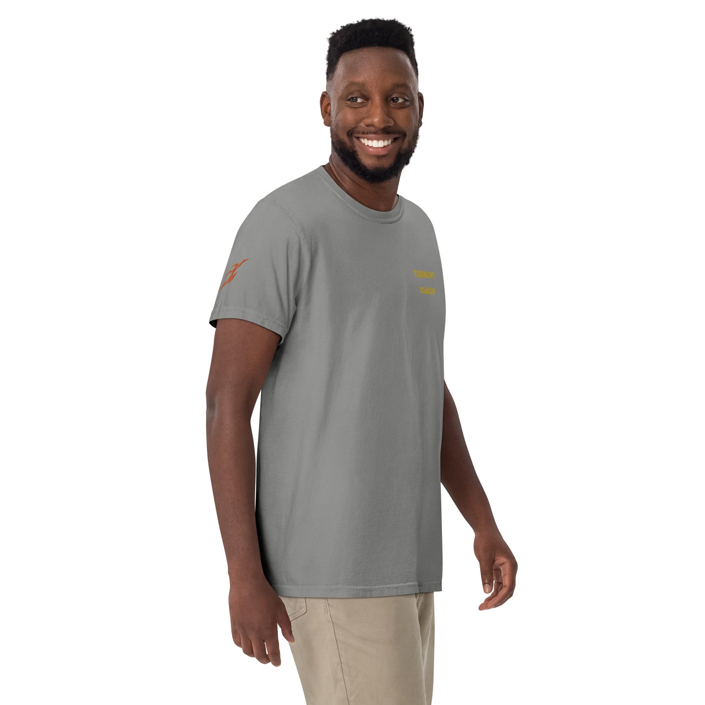 Camiseta grossa de tecido tingido unissex