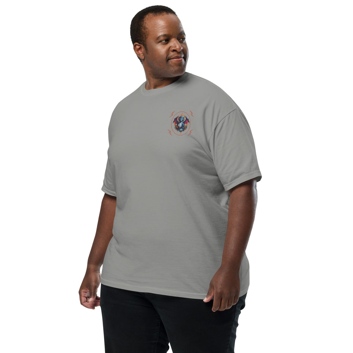 Camiseta grossa de tecido tingido unissex