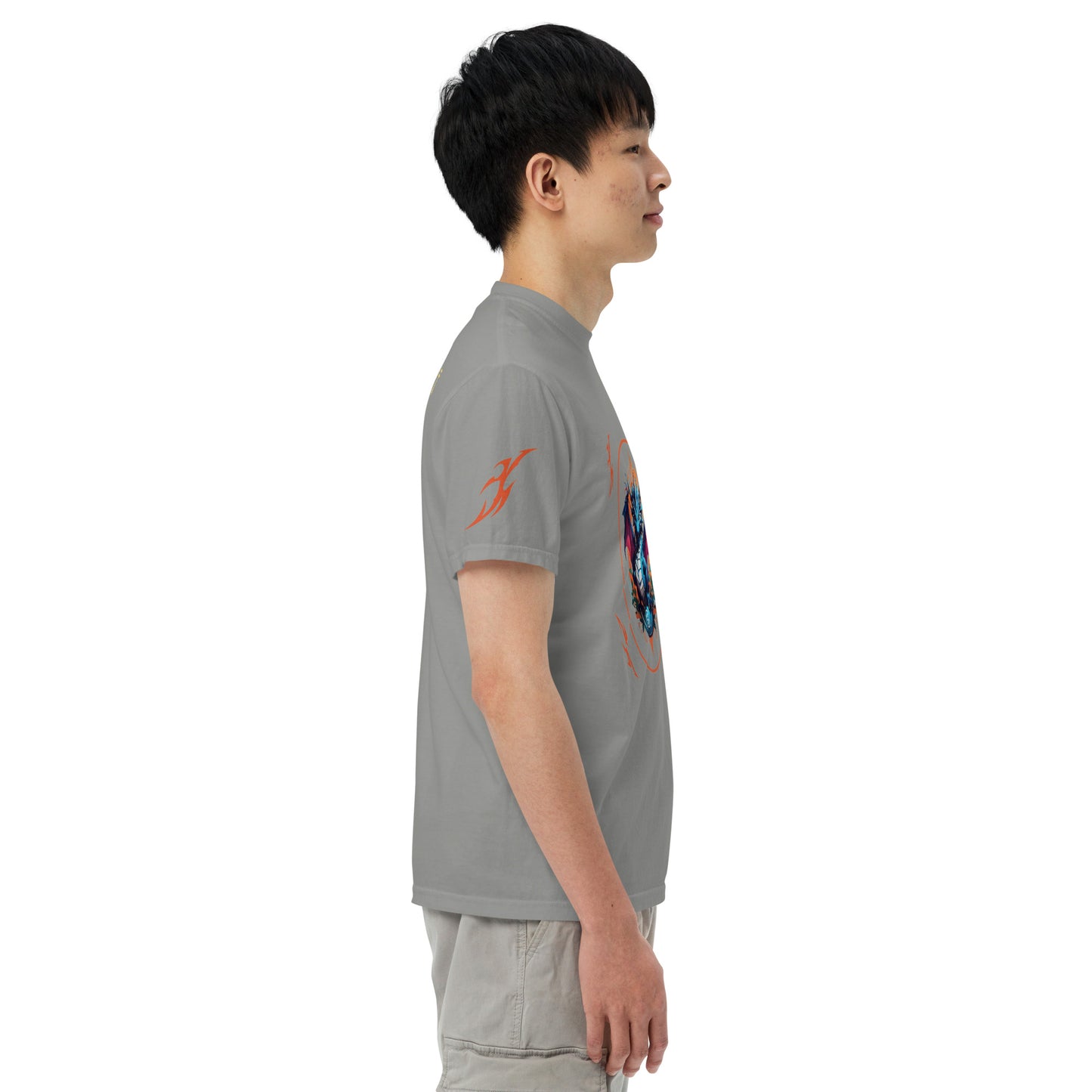 Camiseta grossa de tecido tingido unissex