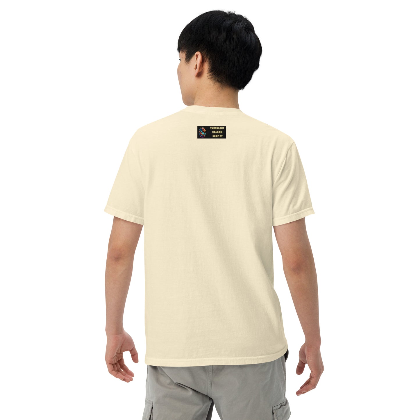 Camiseta grossa de tecido tingido unissex