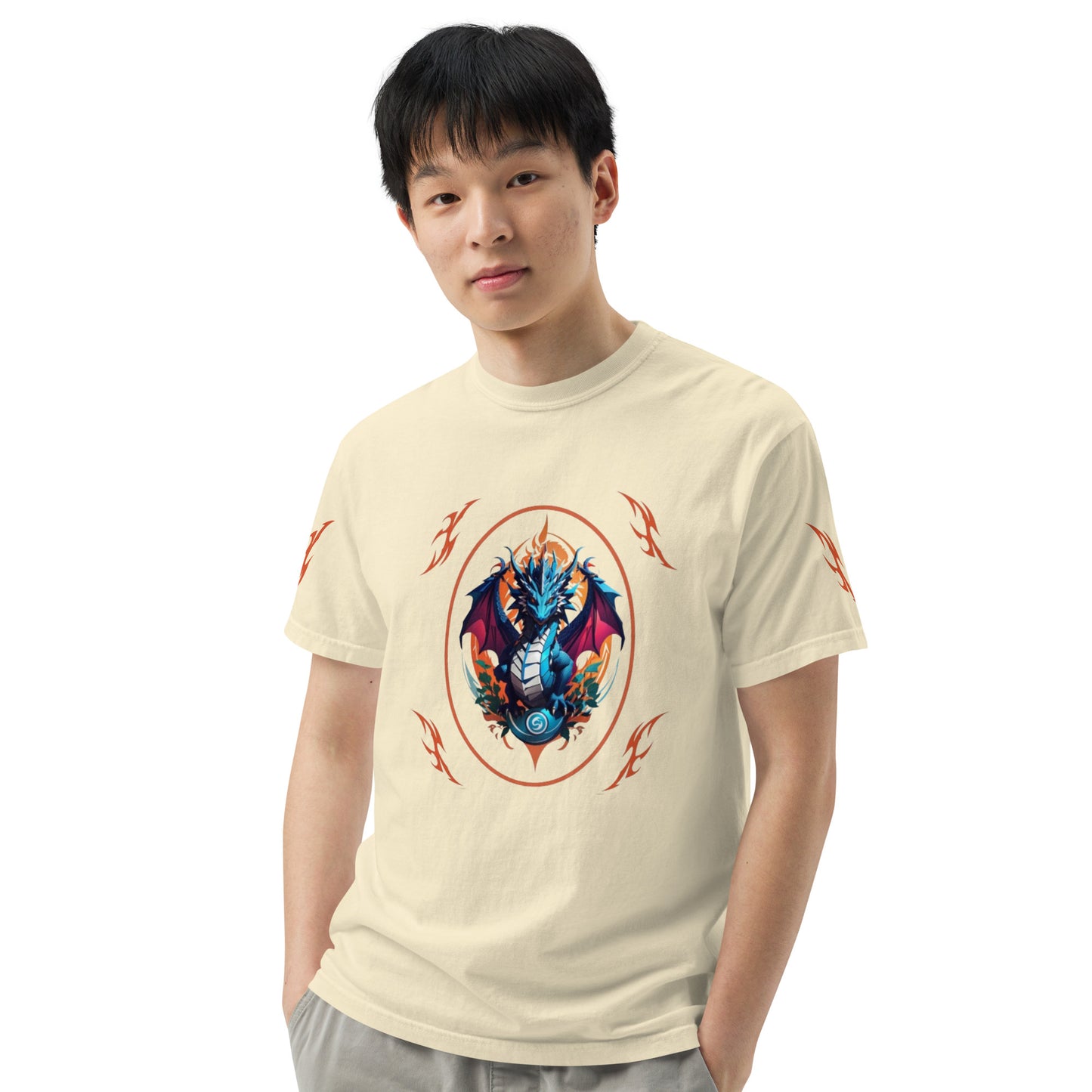 Camiseta grossa de tecido tingido unissex