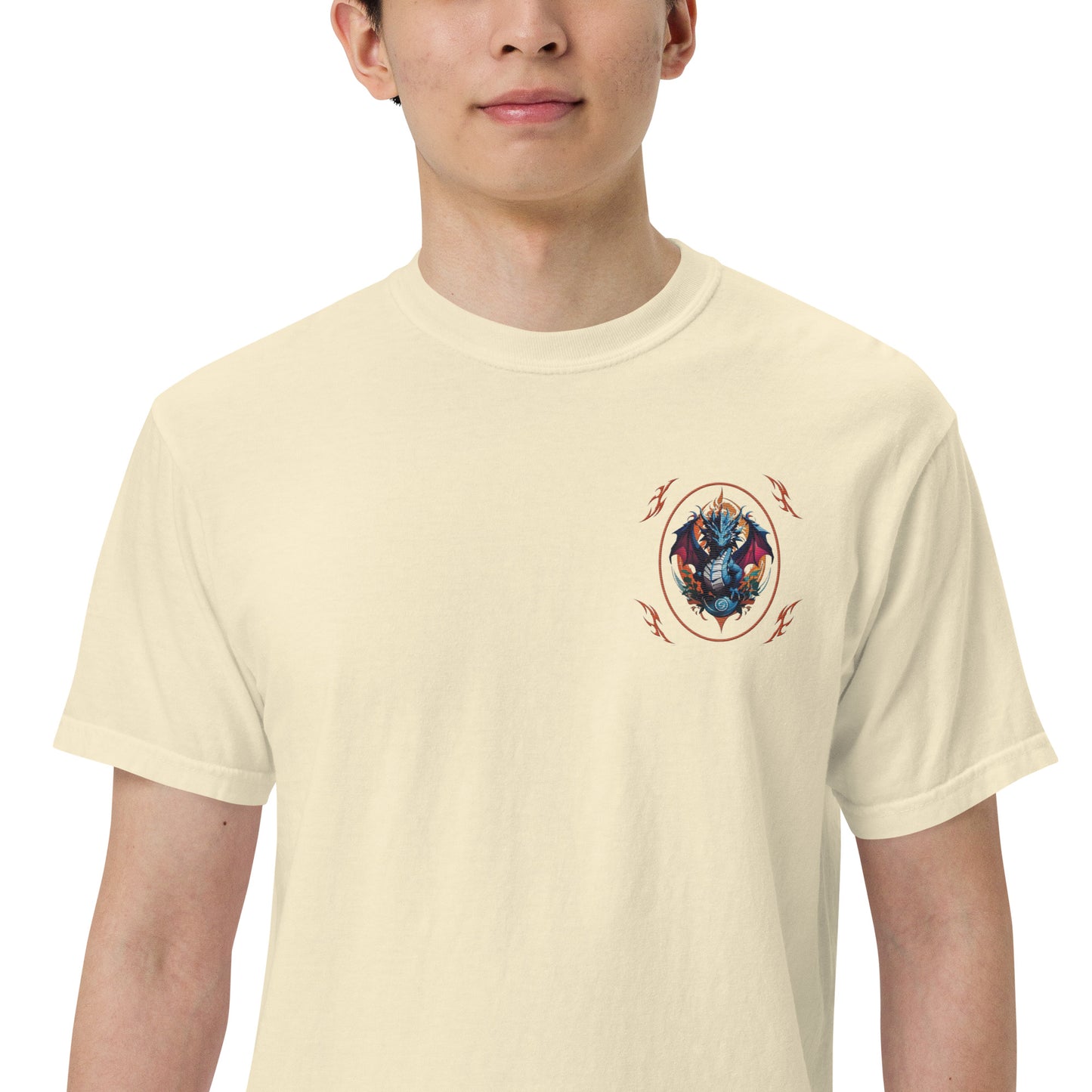 Camiseta grossa de tecido tingido unissex