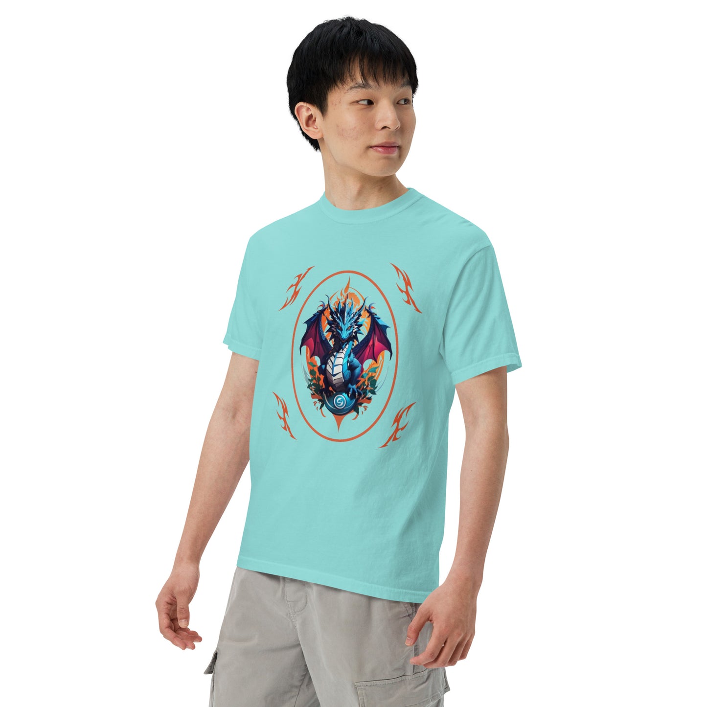 Camiseta grossa de tecido tingido unissex