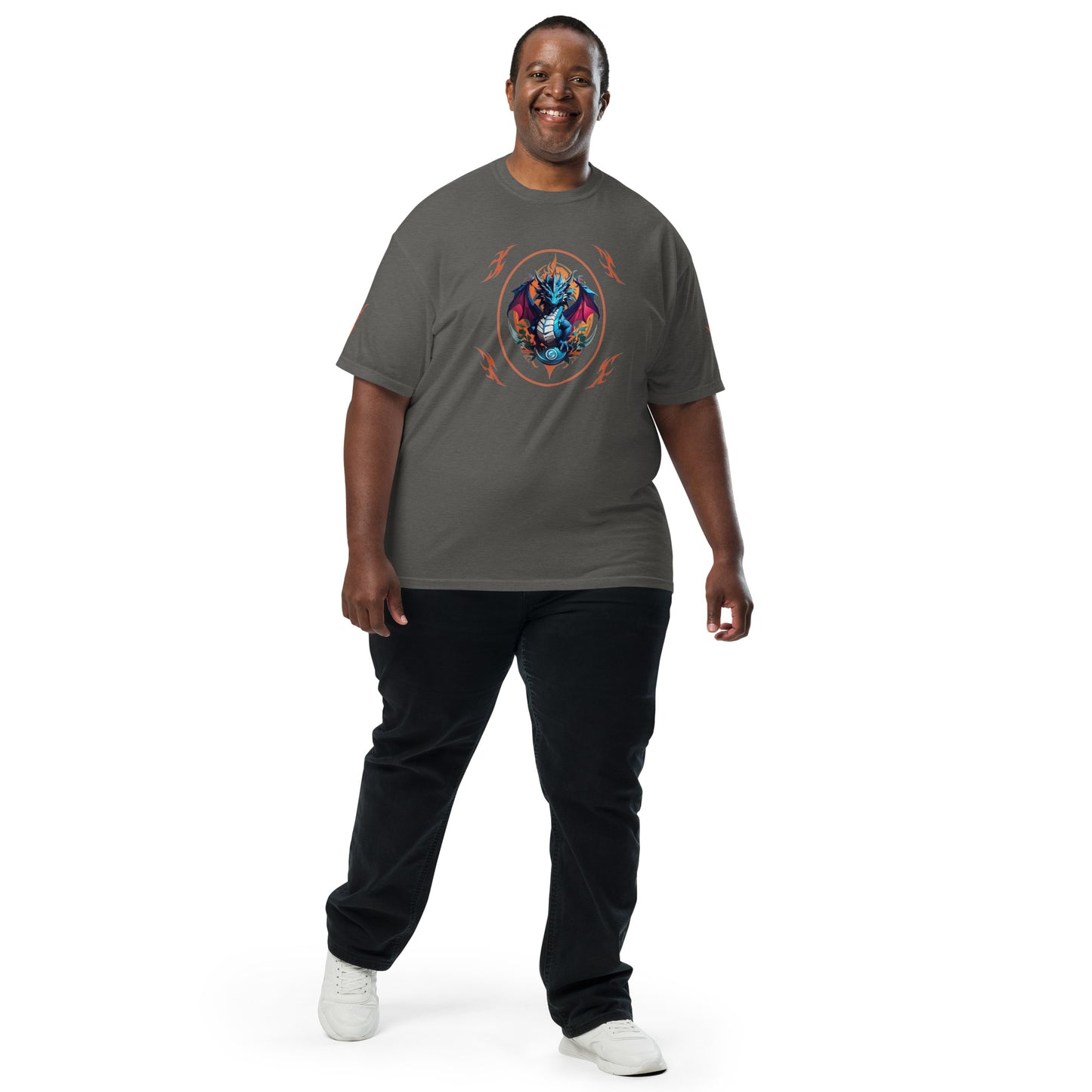 Camiseta grossa de tecido tingido unissex