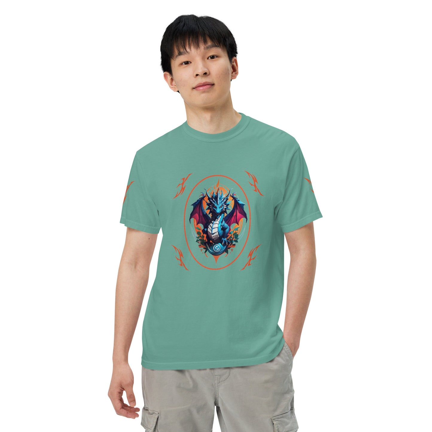 Camiseta grossa de tecido tingido unissex