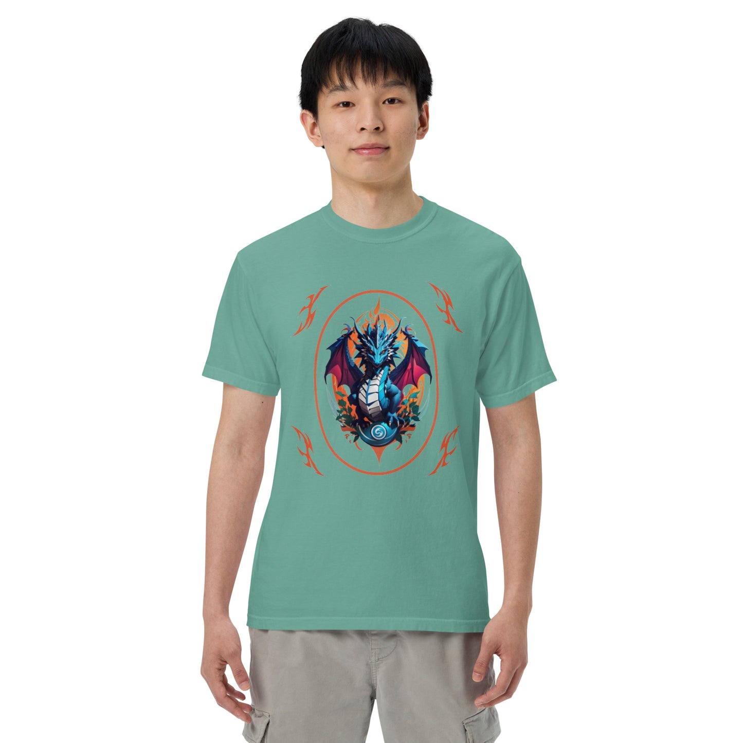 Camiseta grossa de tecido tingido unissex