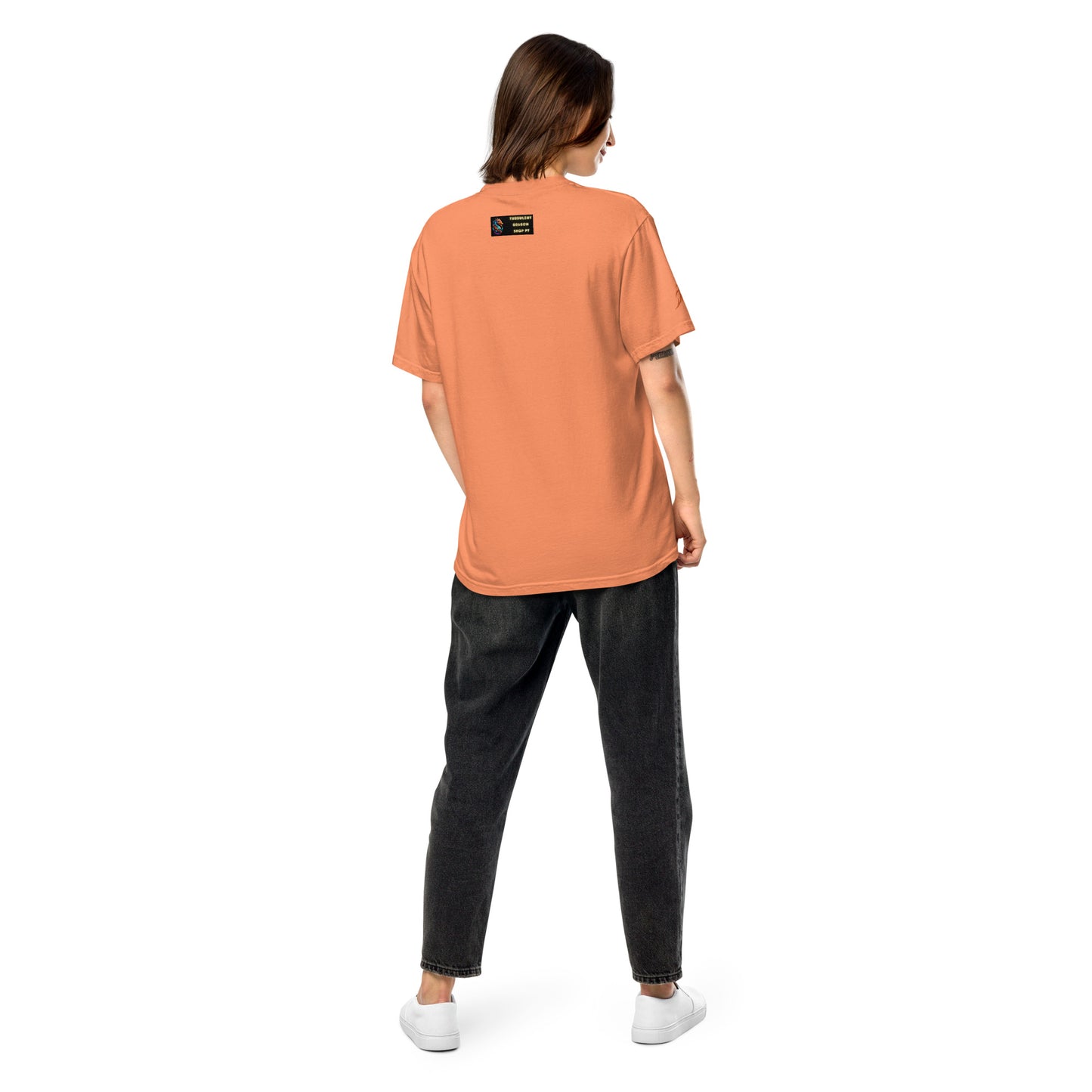 Camiseta grossa de tecido tingido unissex