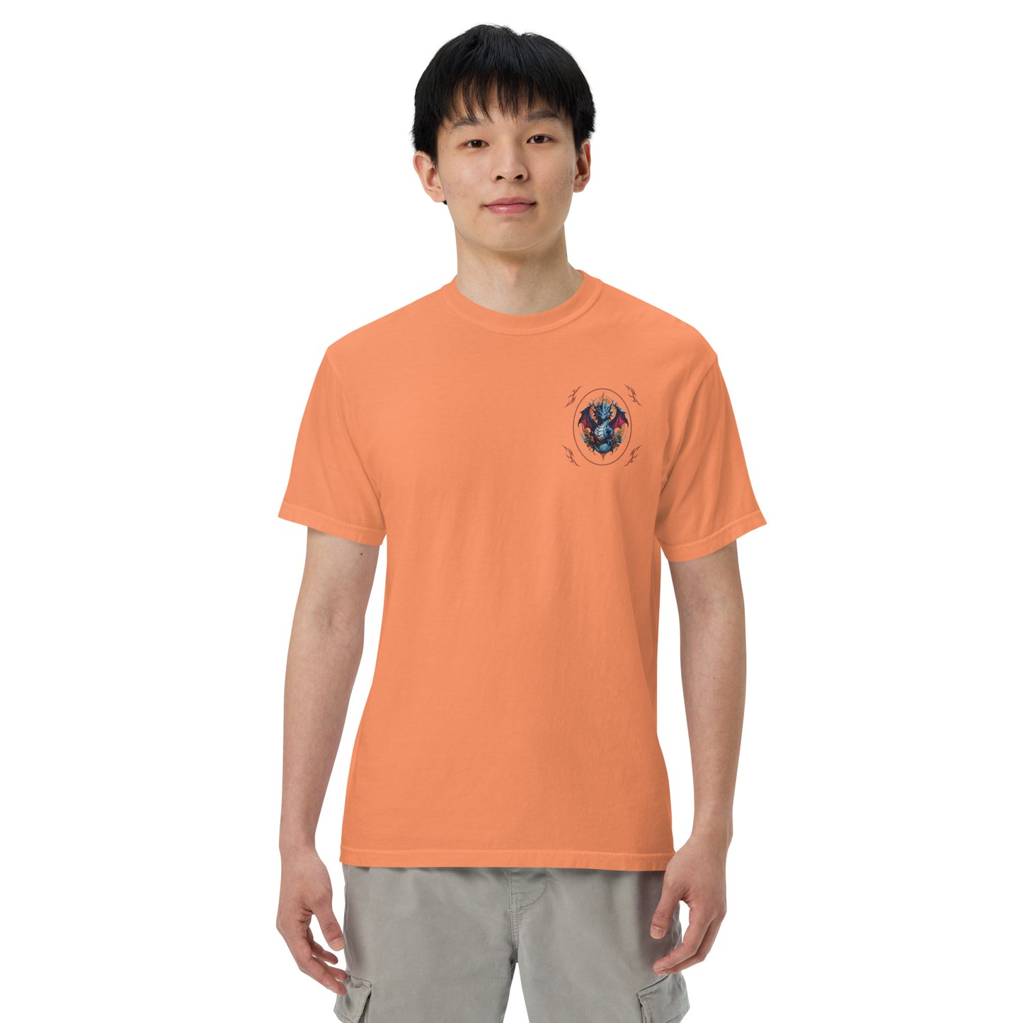 Camiseta grossa de tecido tingido unissex