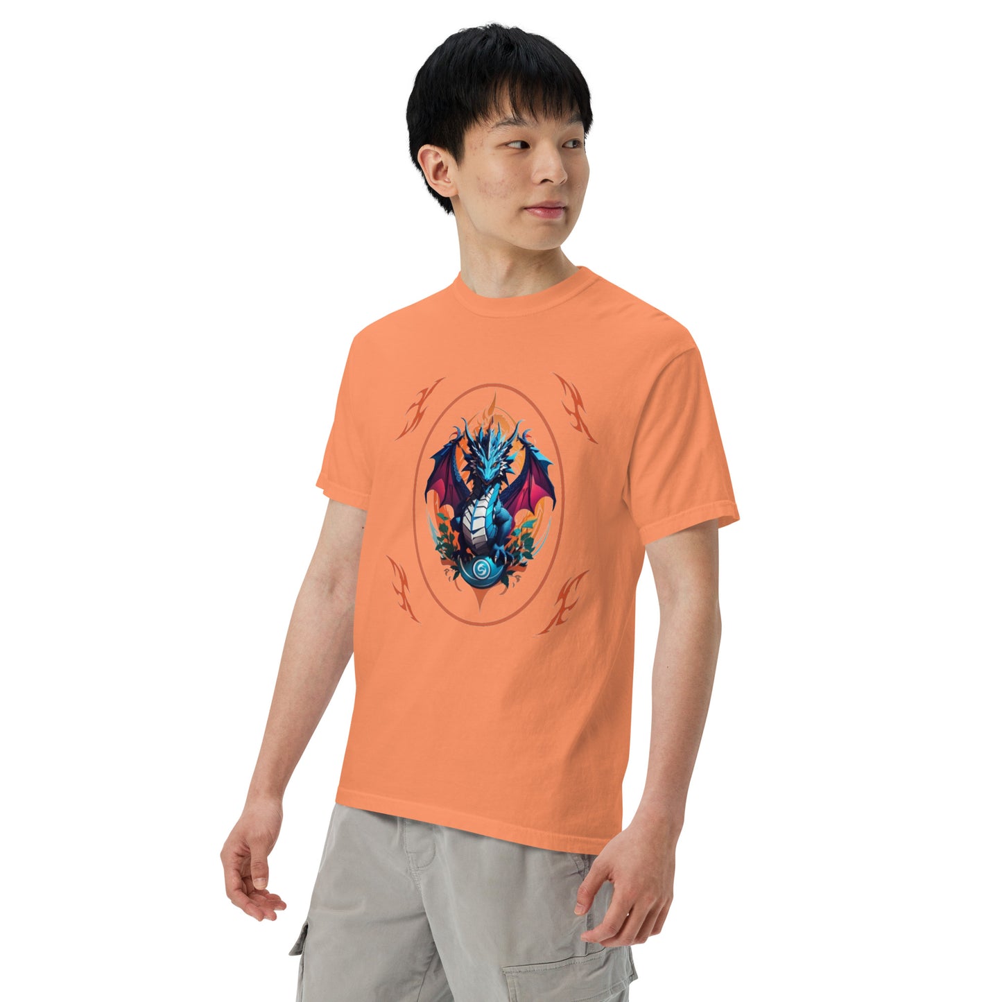 Camiseta grossa de tecido tingido unissex