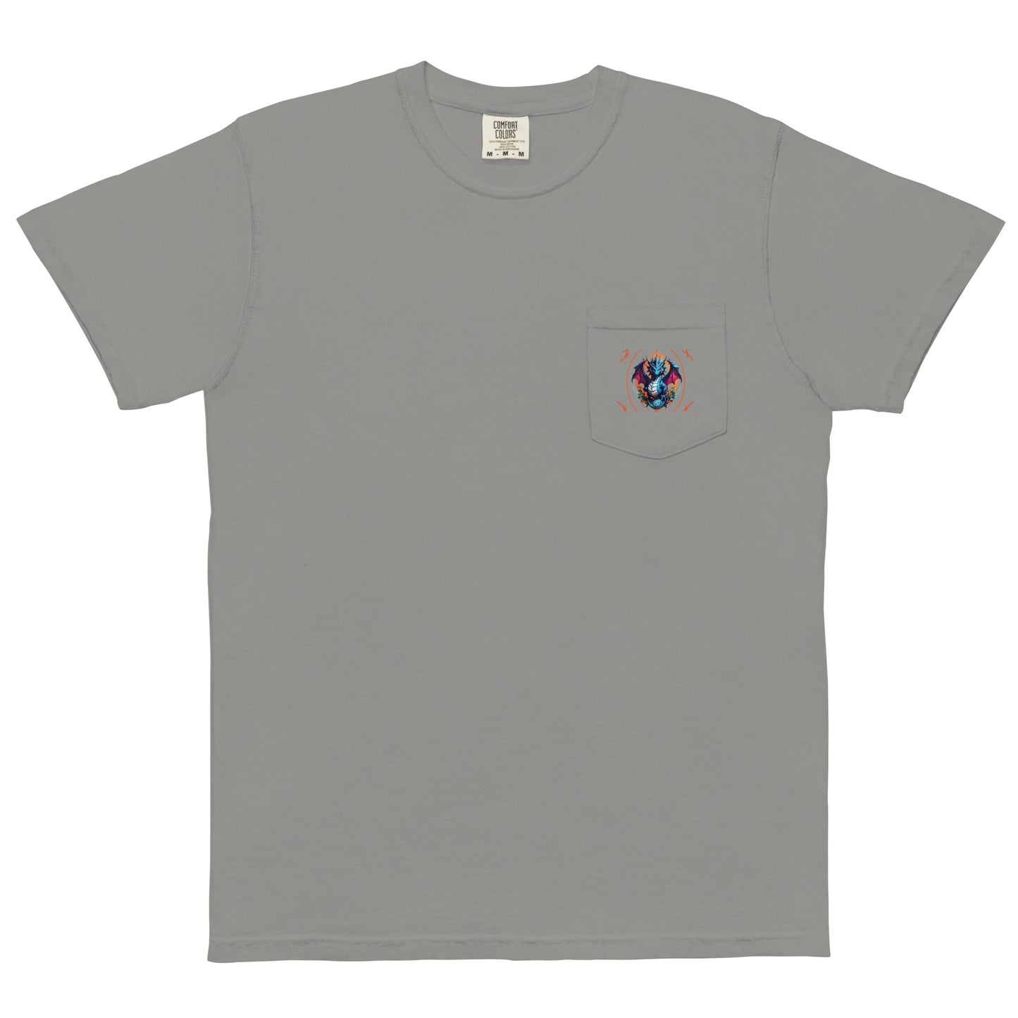 Camiseta garment dyed com bolso unissex
