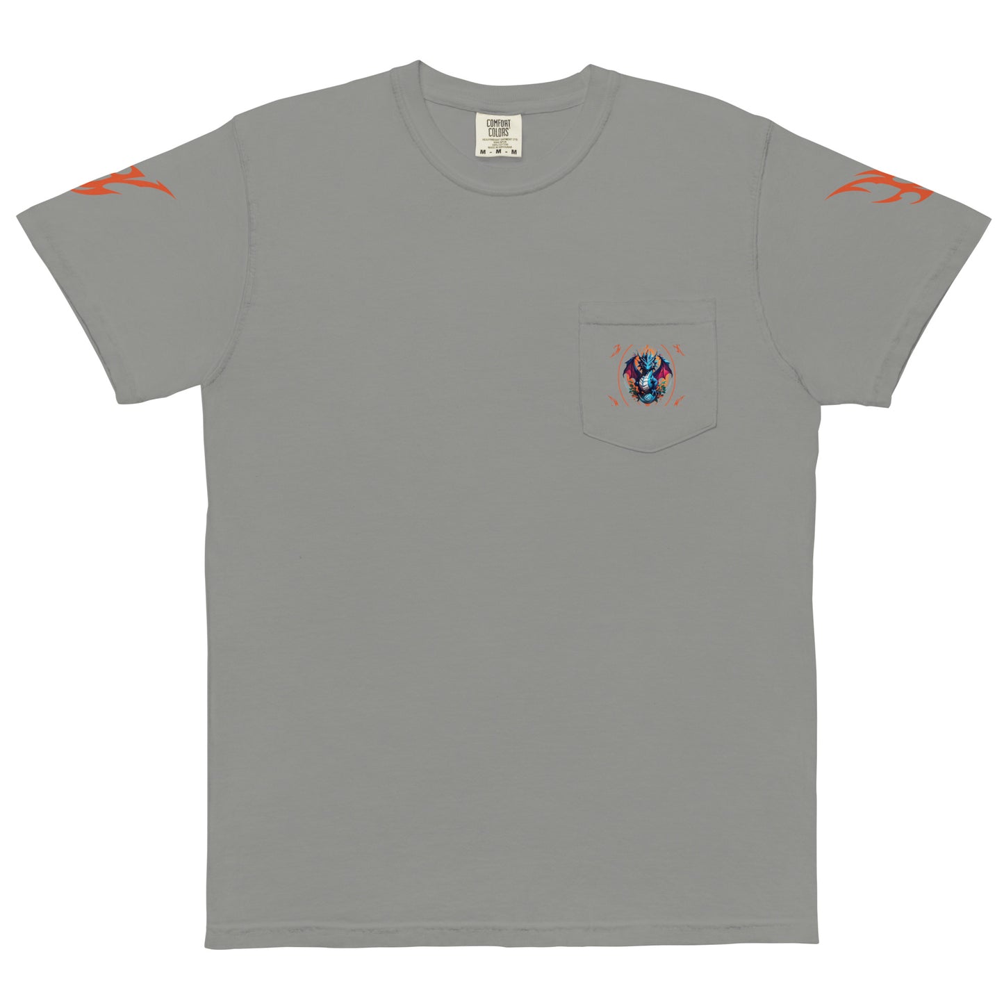 Camiseta garment dyed com bolso unissex