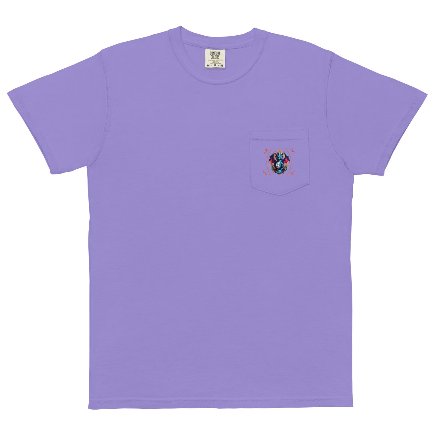 Camiseta garment dyed com bolso unissex