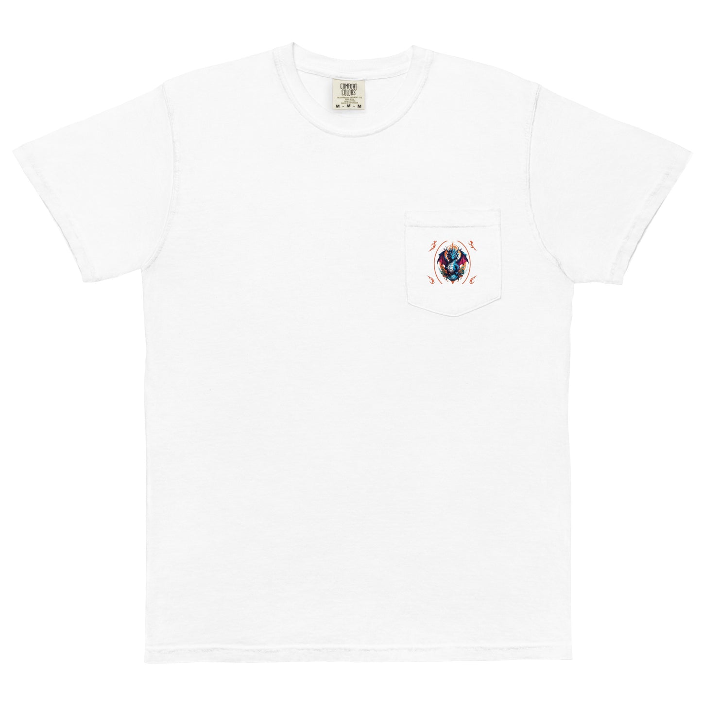 Camiseta garment dyed com bolso unissex