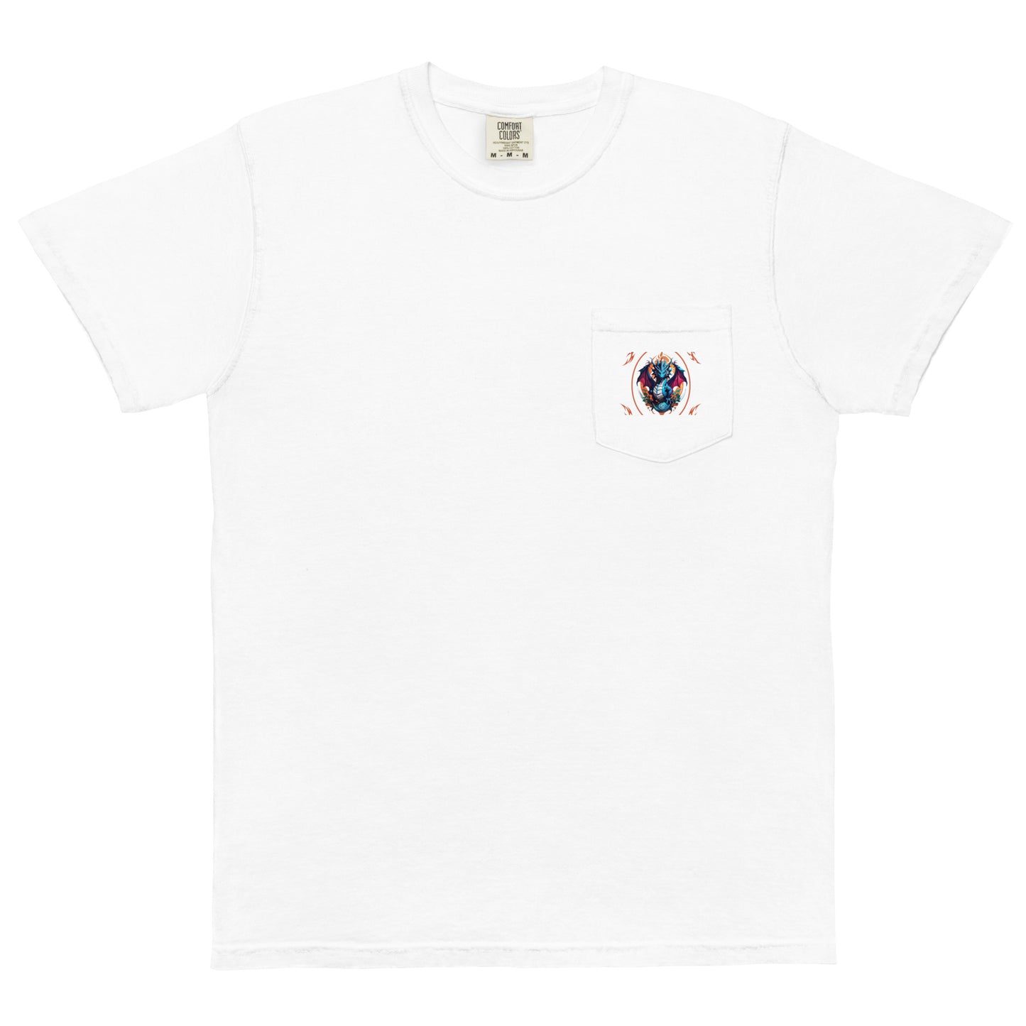Camiseta garment dyed com bolso unissex