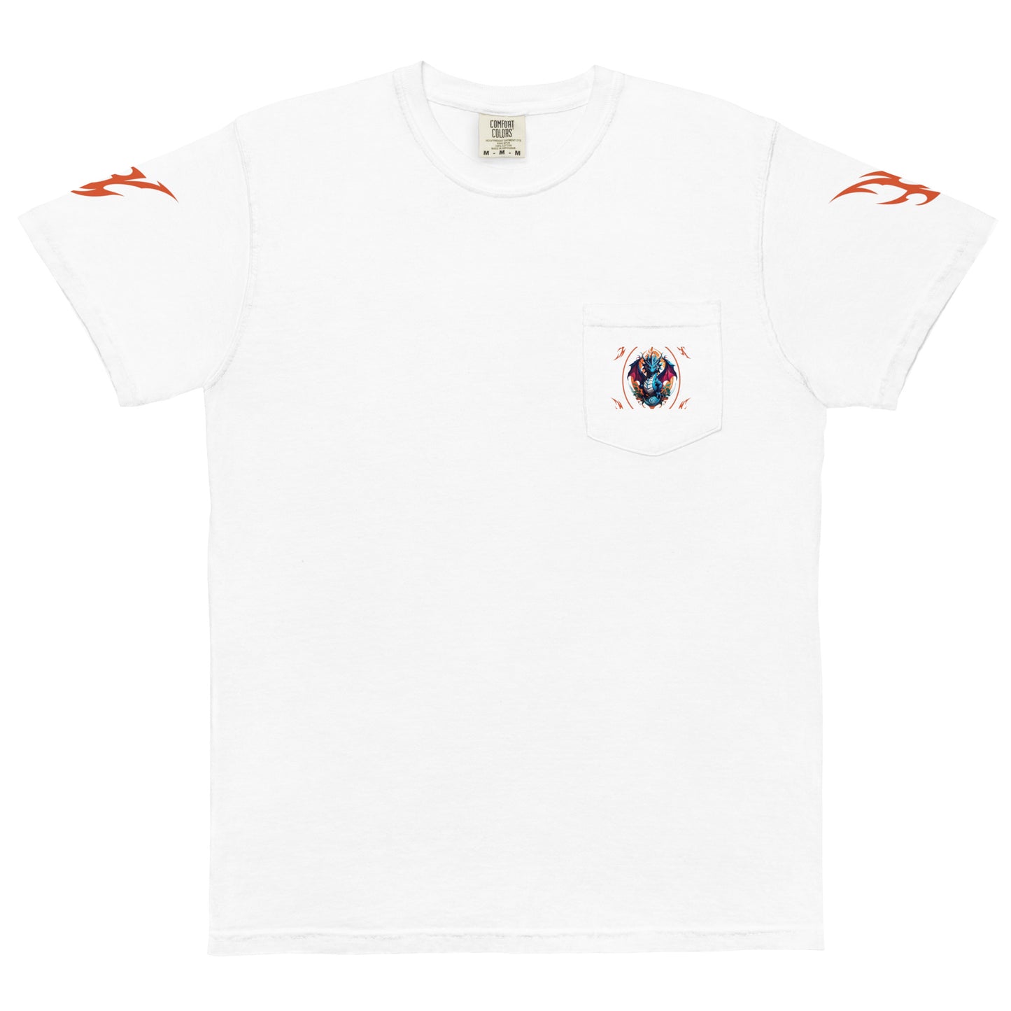 Camiseta garment dyed com bolso unissex