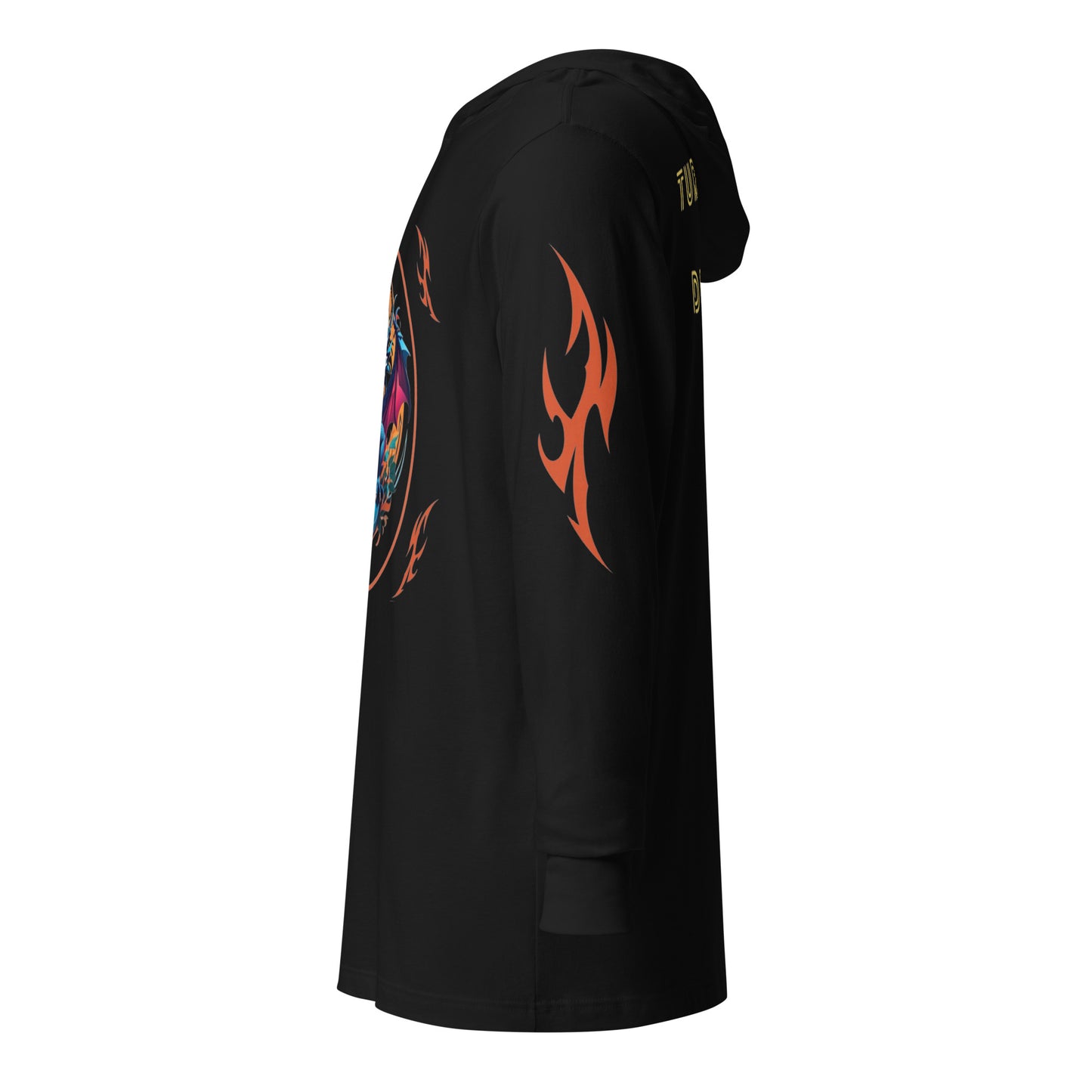 Camiseta de manga longa com capuz