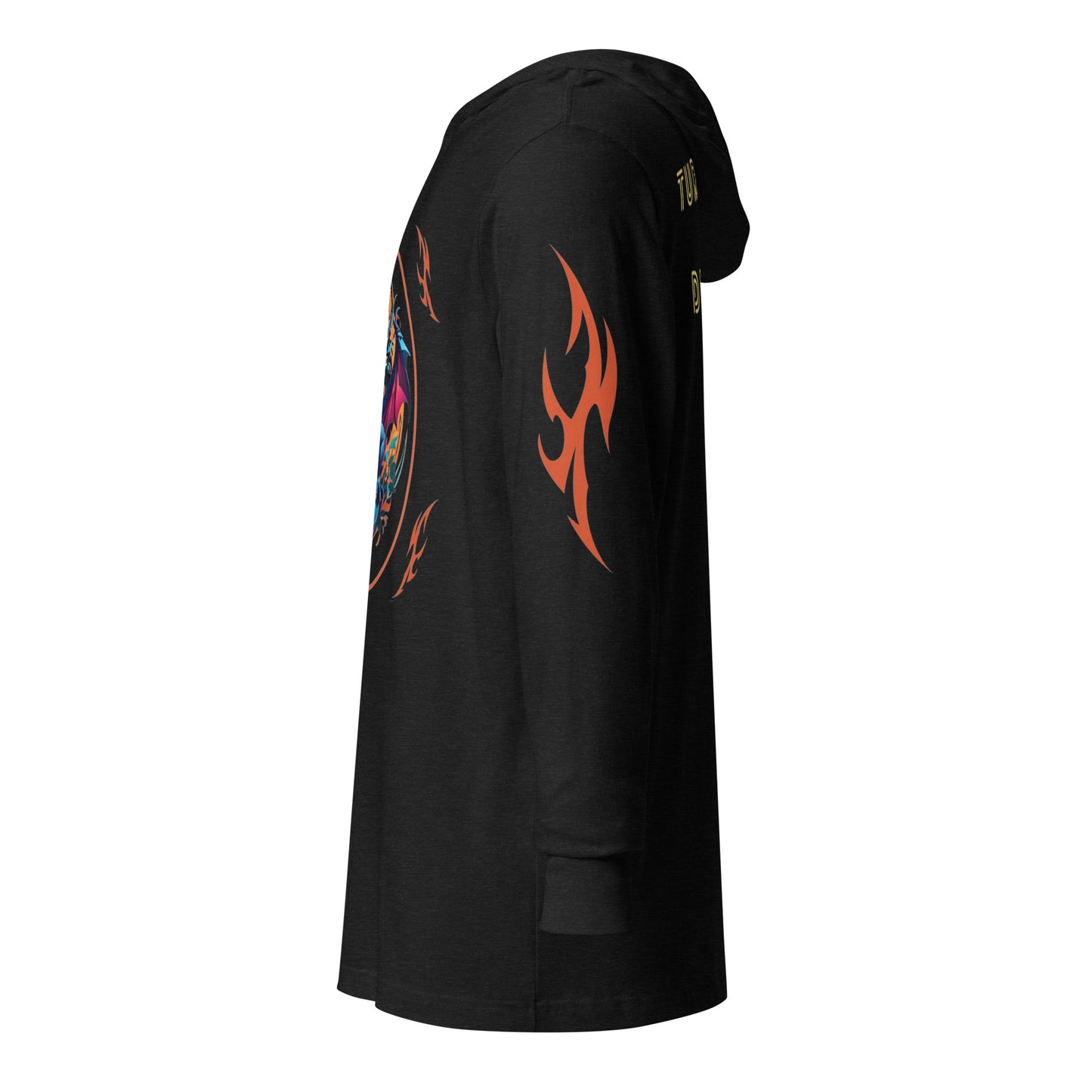 Camiseta de manga longa com capuz