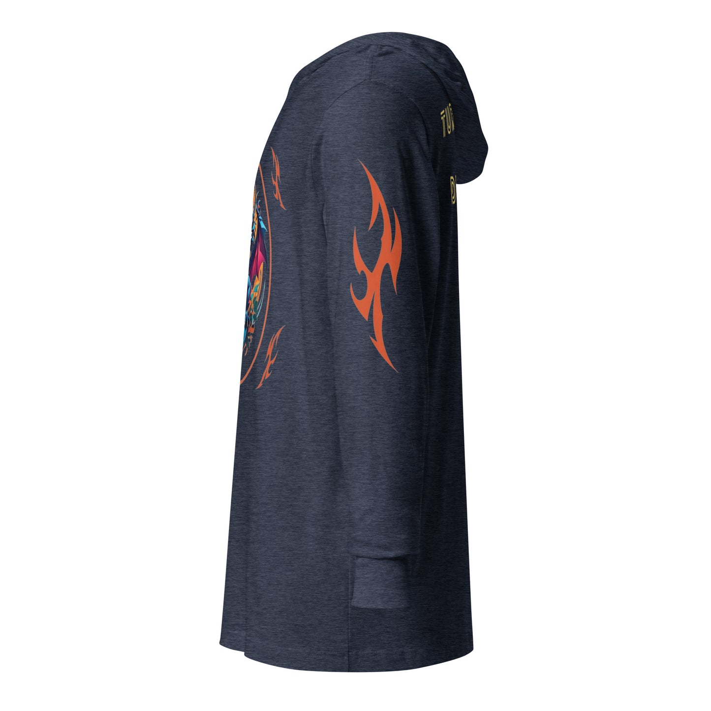 Camiseta de manga longa com capuz