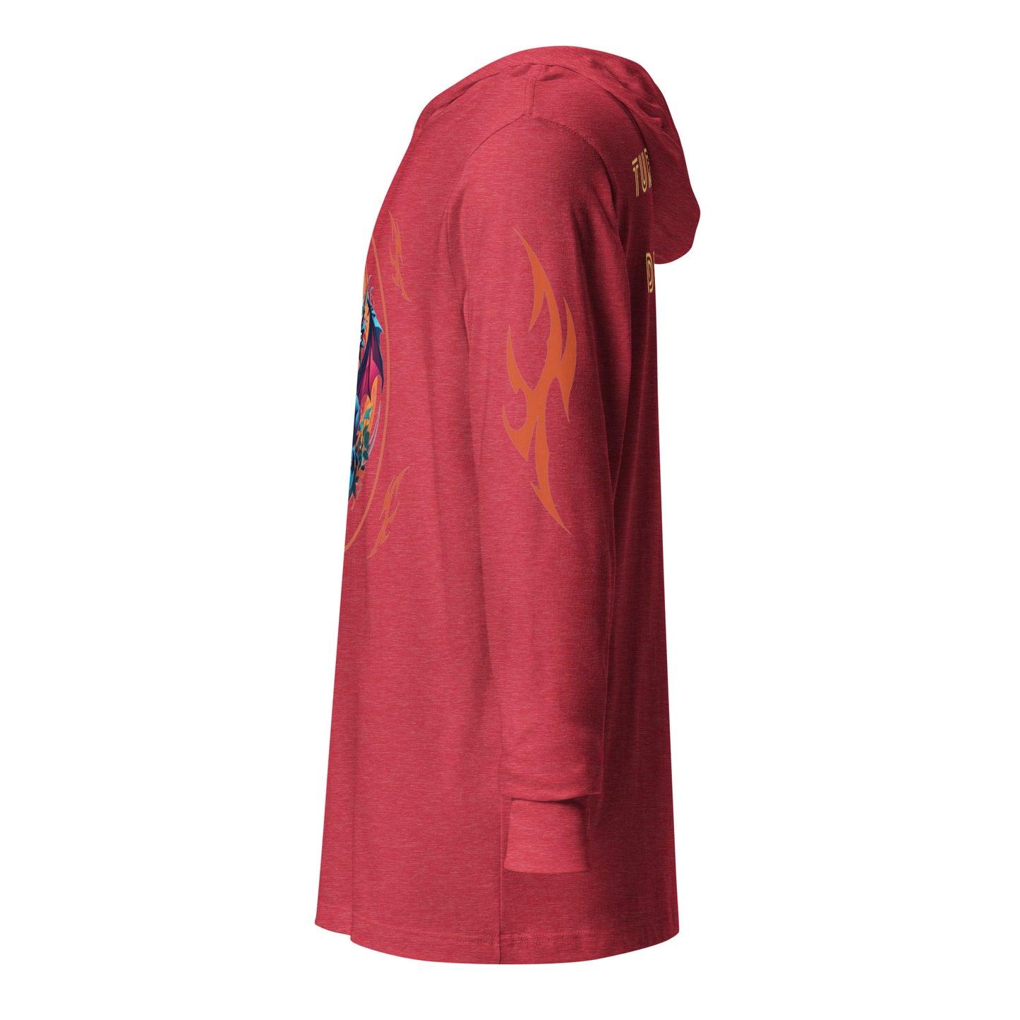 Camiseta de manga longa com capuz