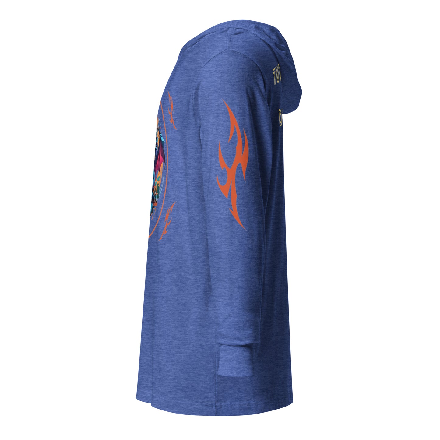 Camiseta de manga longa com capuz