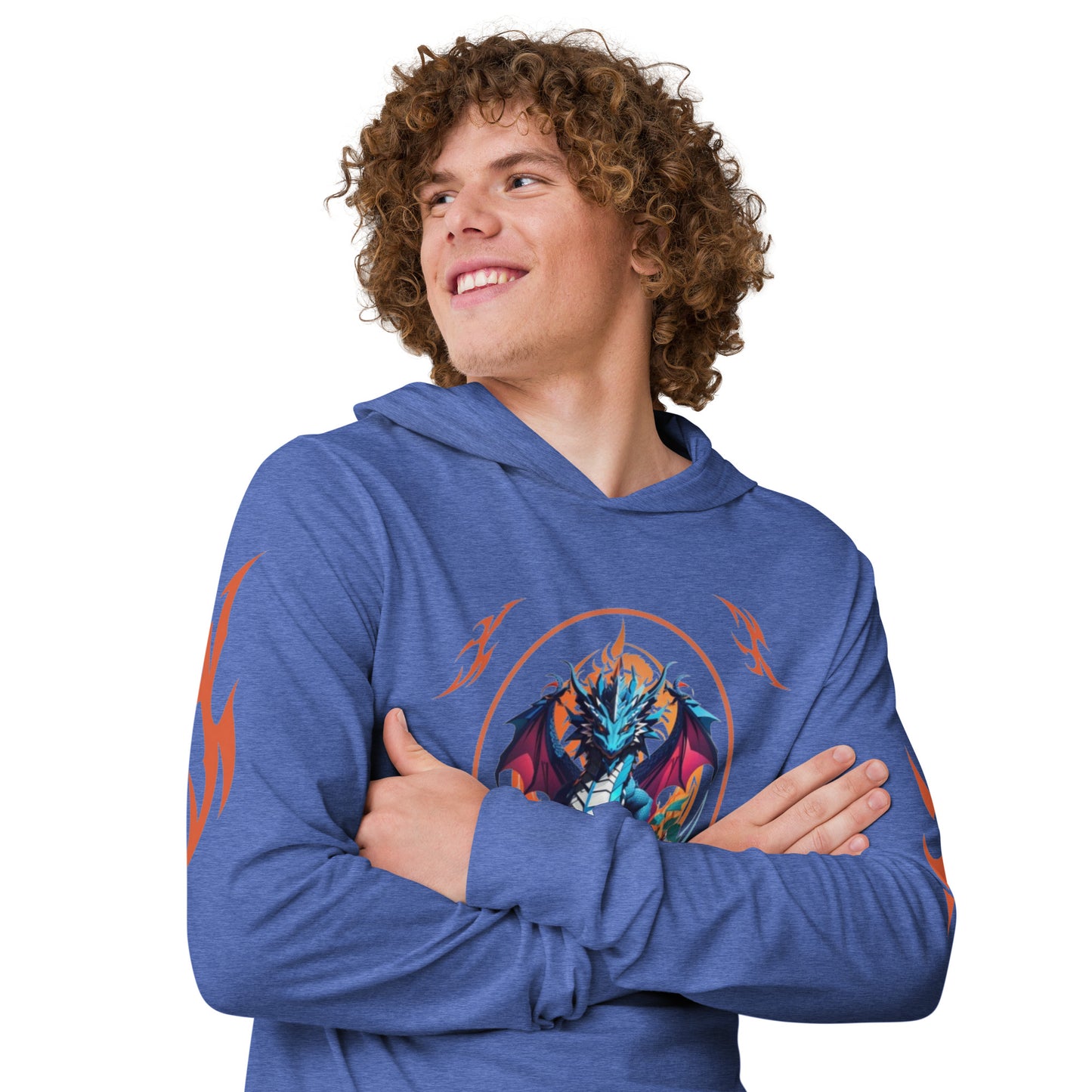 Camiseta de manga longa com capuz