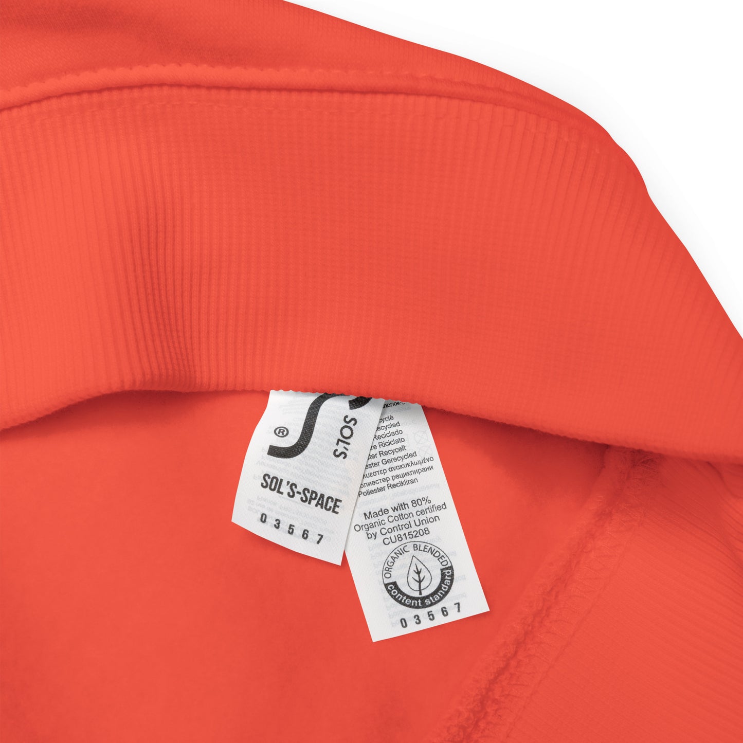 Moletom de algodão orgânico unissex