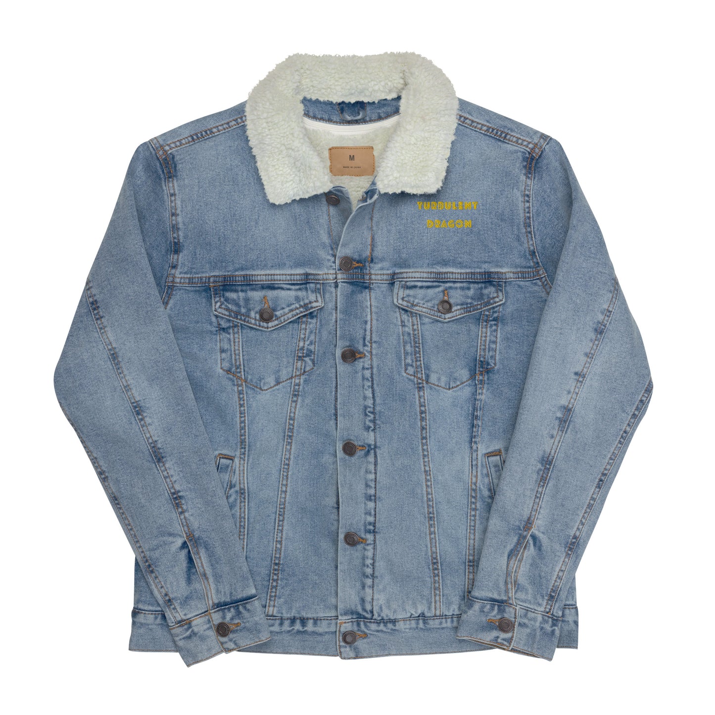 Jaqueta jeans forrada unissex